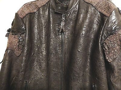 G-Gator Chocolate Crocodile/Lambskin Biker Jacket - Image 3