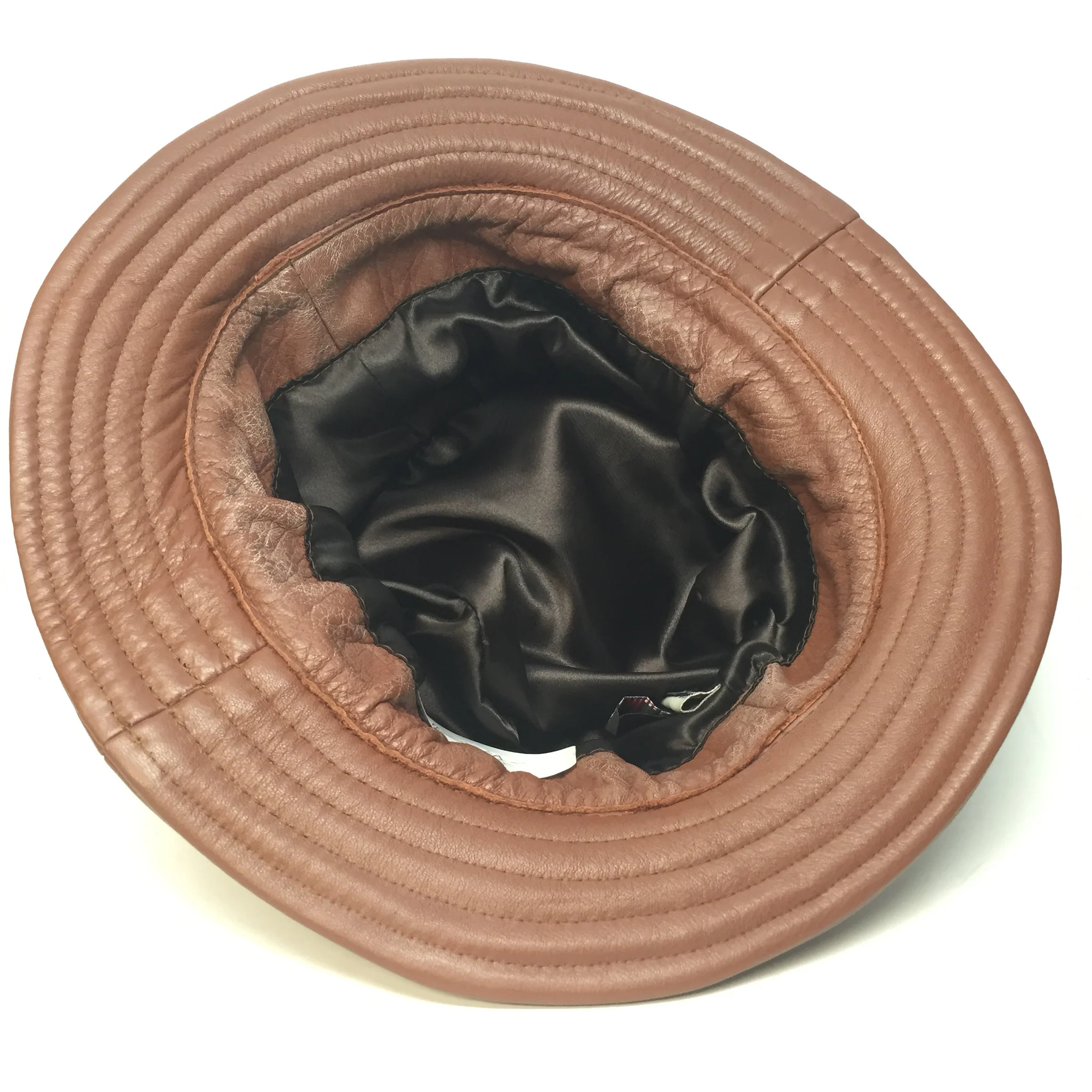 G-Gator Cognac Lambskin/Crocodile Tail Bucket Hat - Image 3