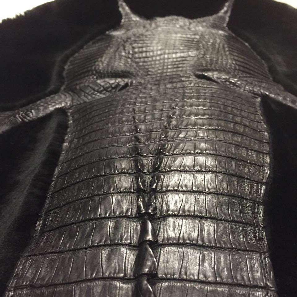 G-Gator Full Alligator Body Hooded Mouton Vest - Image 8