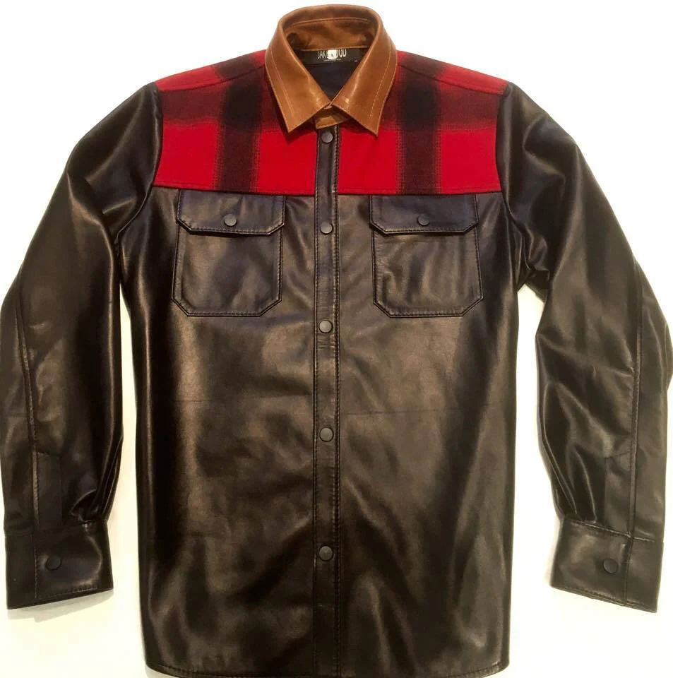 G-Gator Plaid Leather Shirt - Image 7
