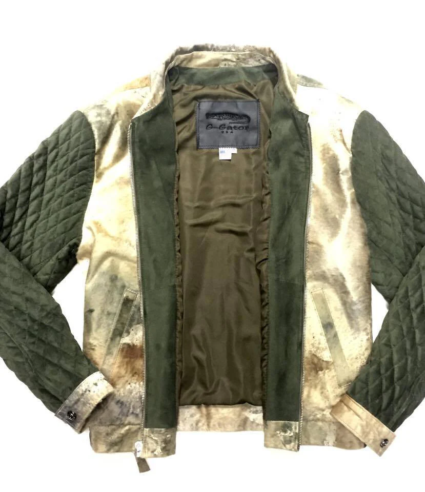 G-Gator Quilted Pony Hair Bomber Jacket - Image 3