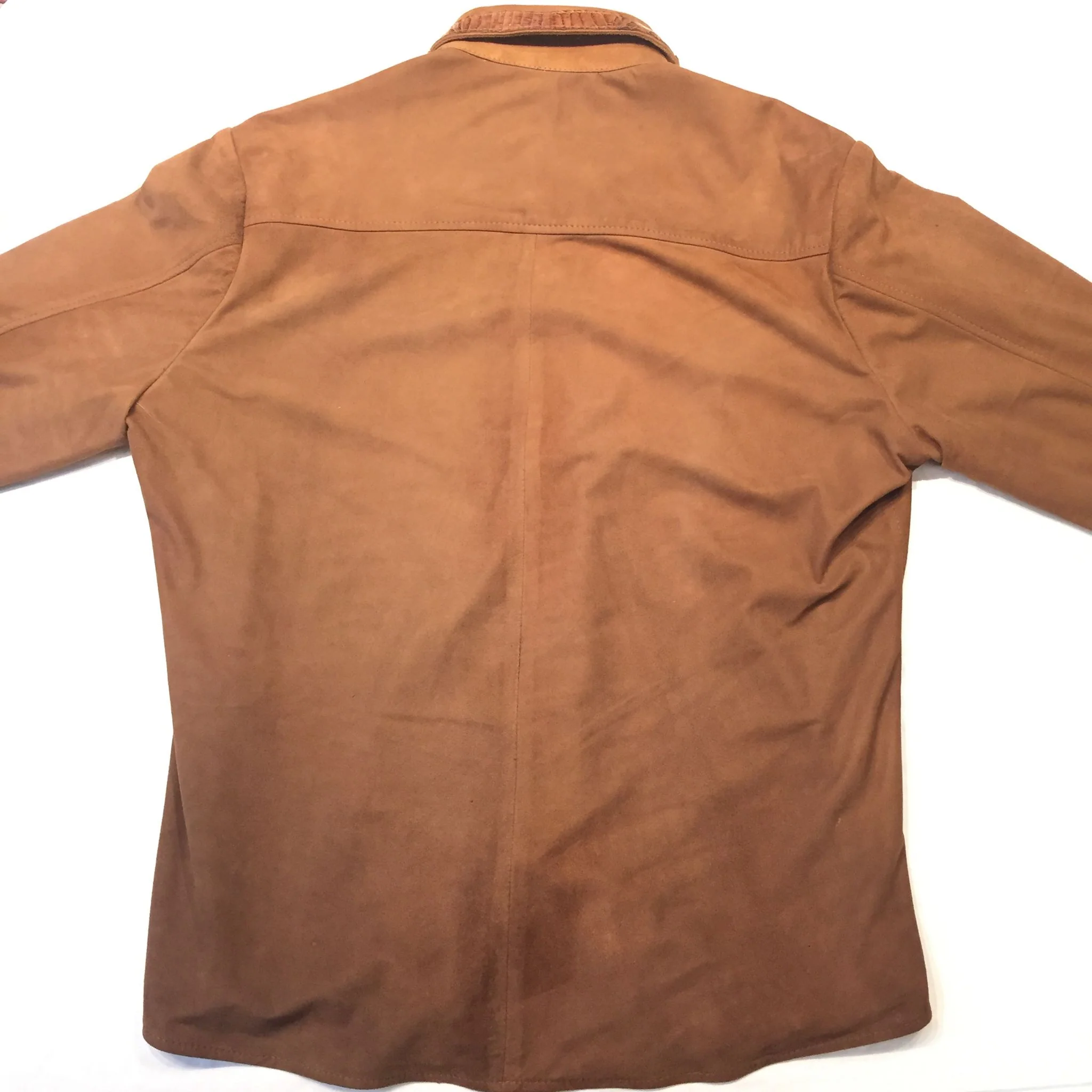 Kashani Brown Suede Alligator Button Up Shirt - Image 4
