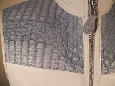 G-Gator White & Skyblue Horn-back Crocodile Vest - Image 2