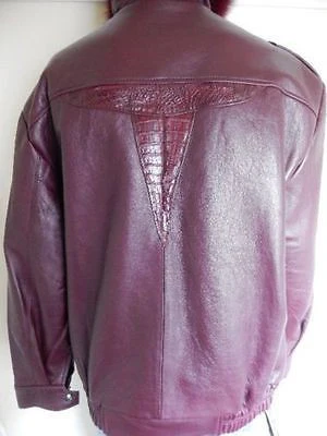 G-Gator - Wine Horn-back Crocodile & Fox Fur Jacket - Image 3