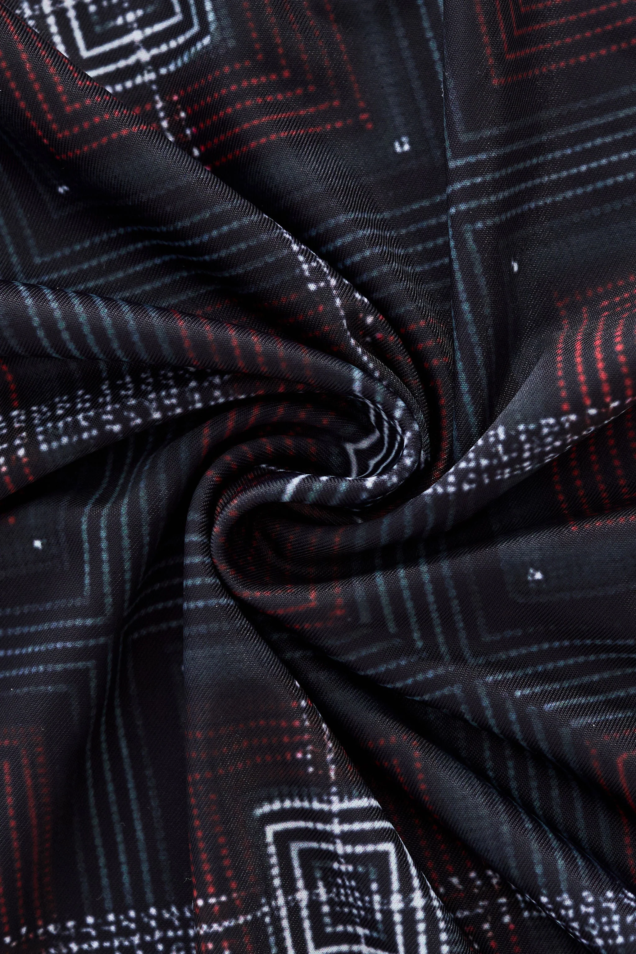 Geometric Seamless Shirt – El Baron BLACK - Image 10