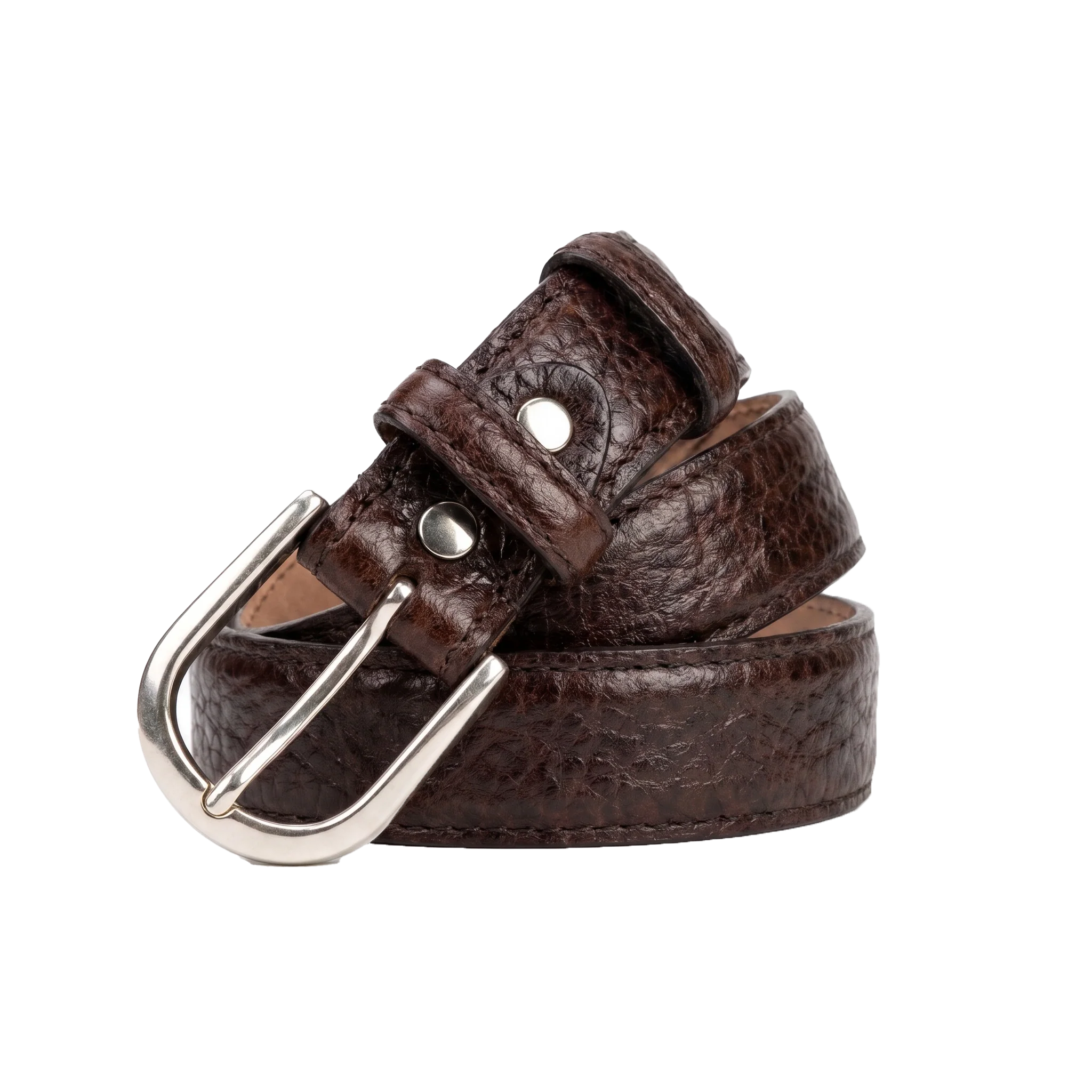 Gingerich Brown Bison Leather Belt