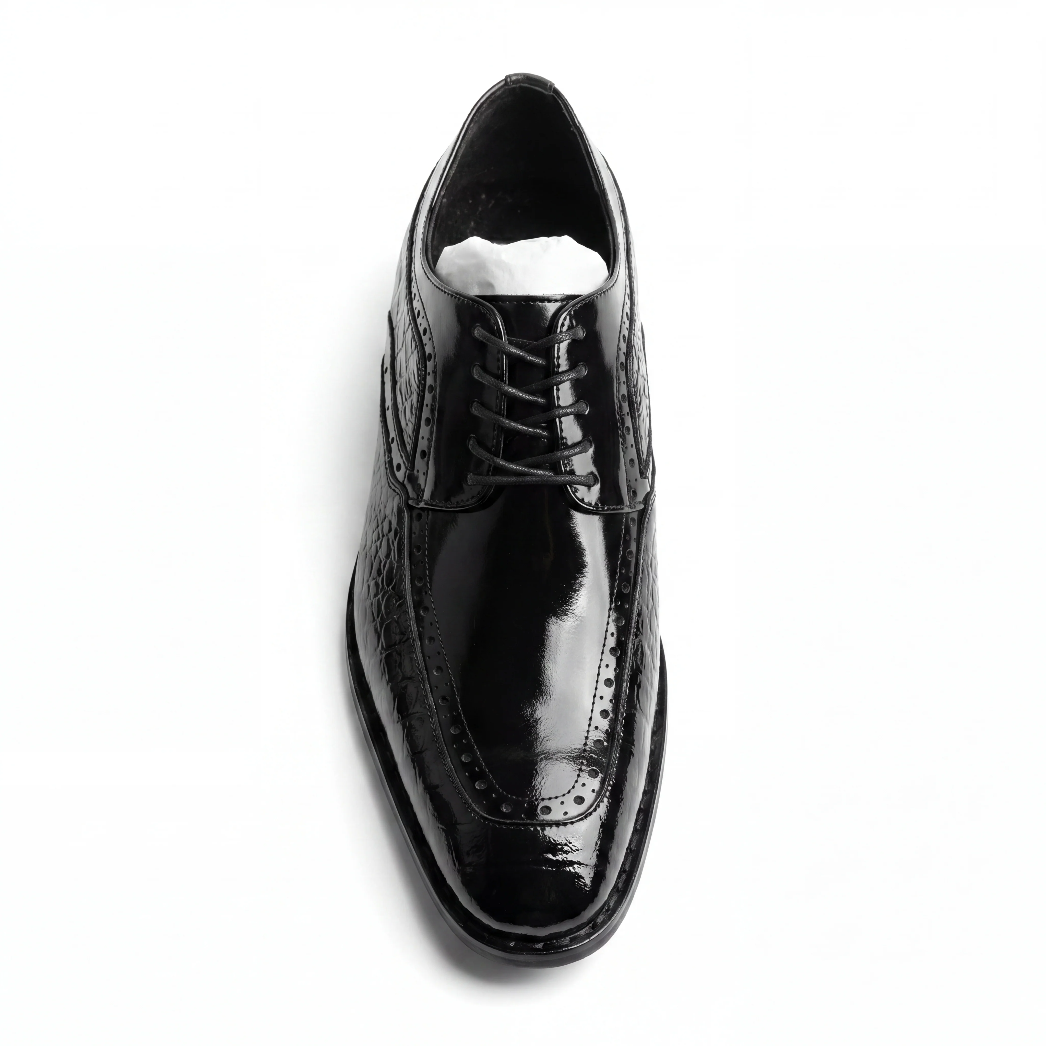 Giovanni Terence Black Embossed Crocodile Dress Shoes - Image 2