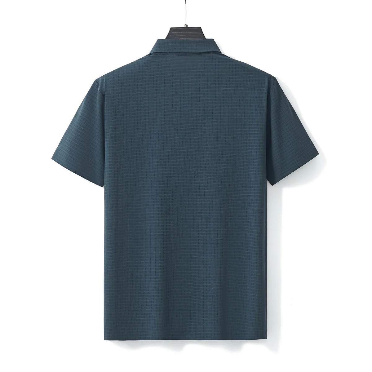 Grid Texture Stitchless Polo PETROL - Image 2