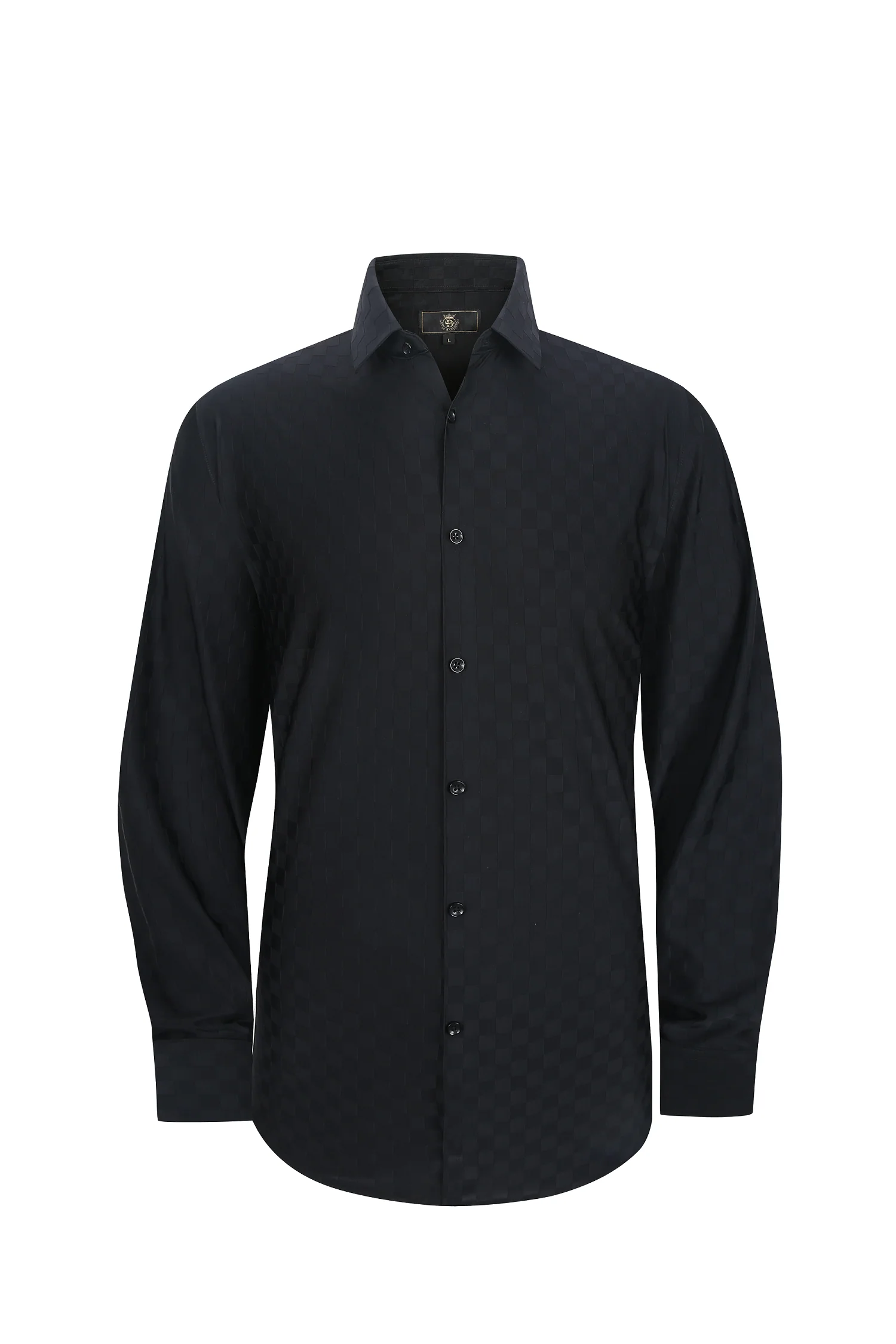 Gridline Stretch LS Shirt BLACK
