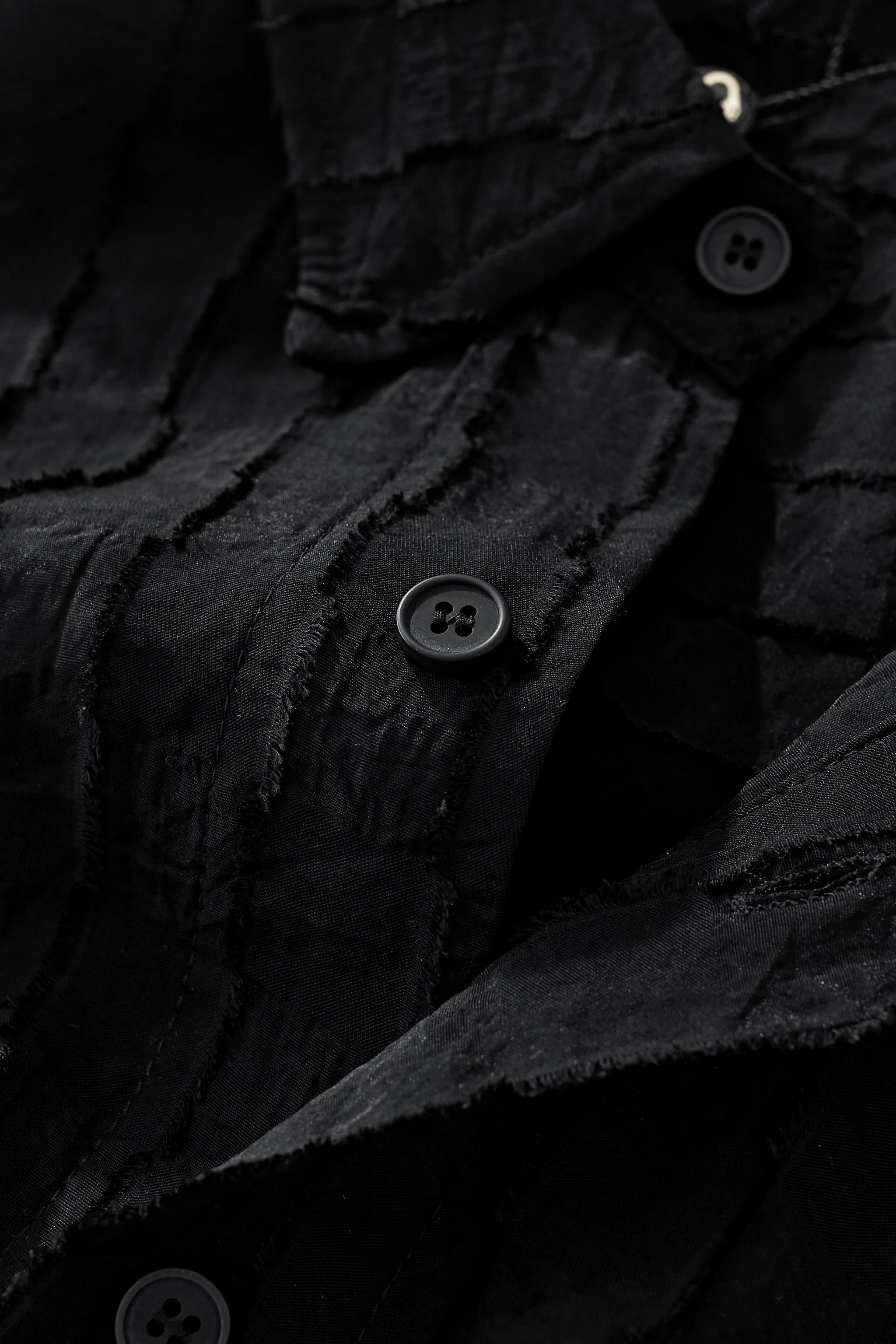 Haven Textured Long Sleeve Shirt BLACK - Image 4