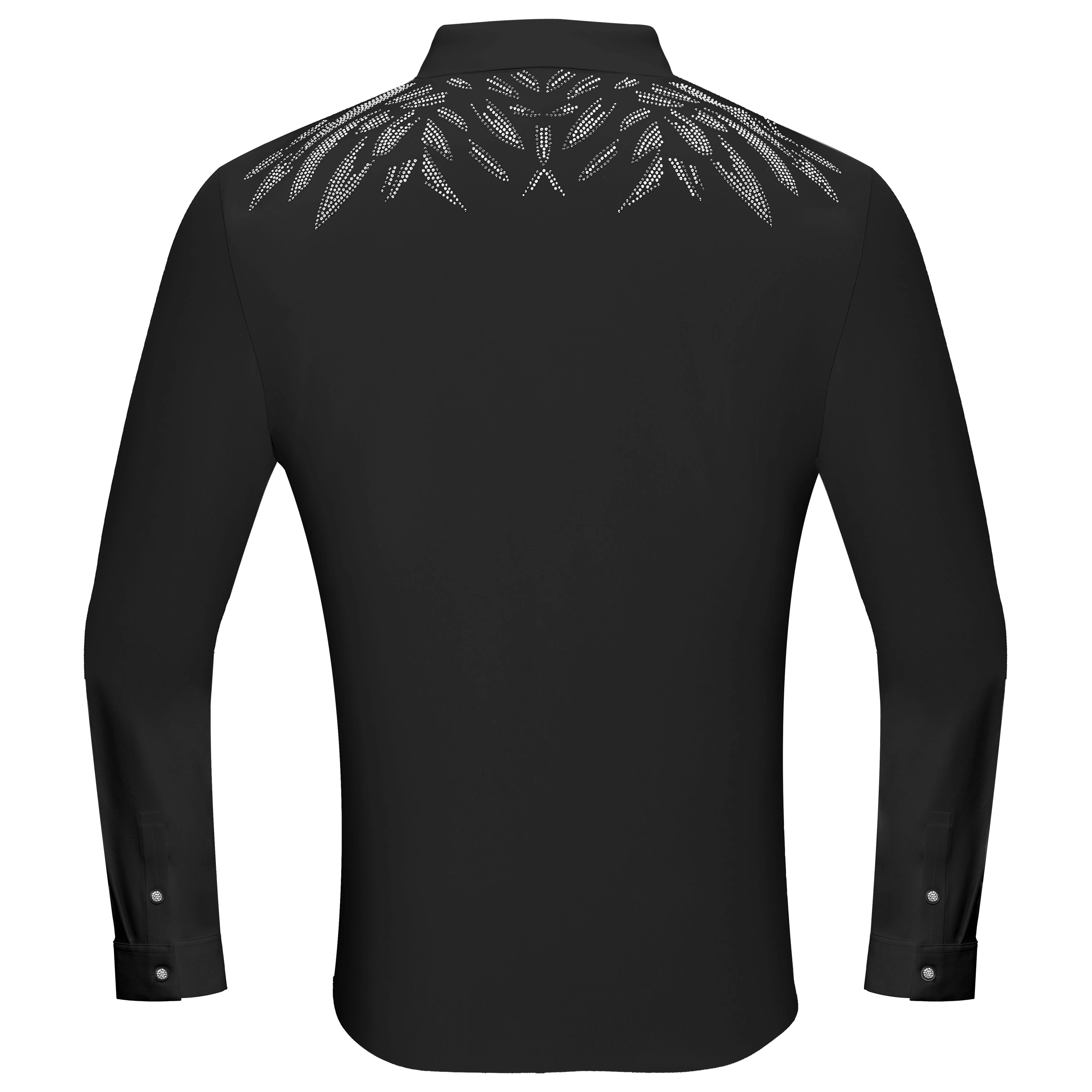 Heavenly Wings Button-Up Shirt BLACK/SILVER - Image 2