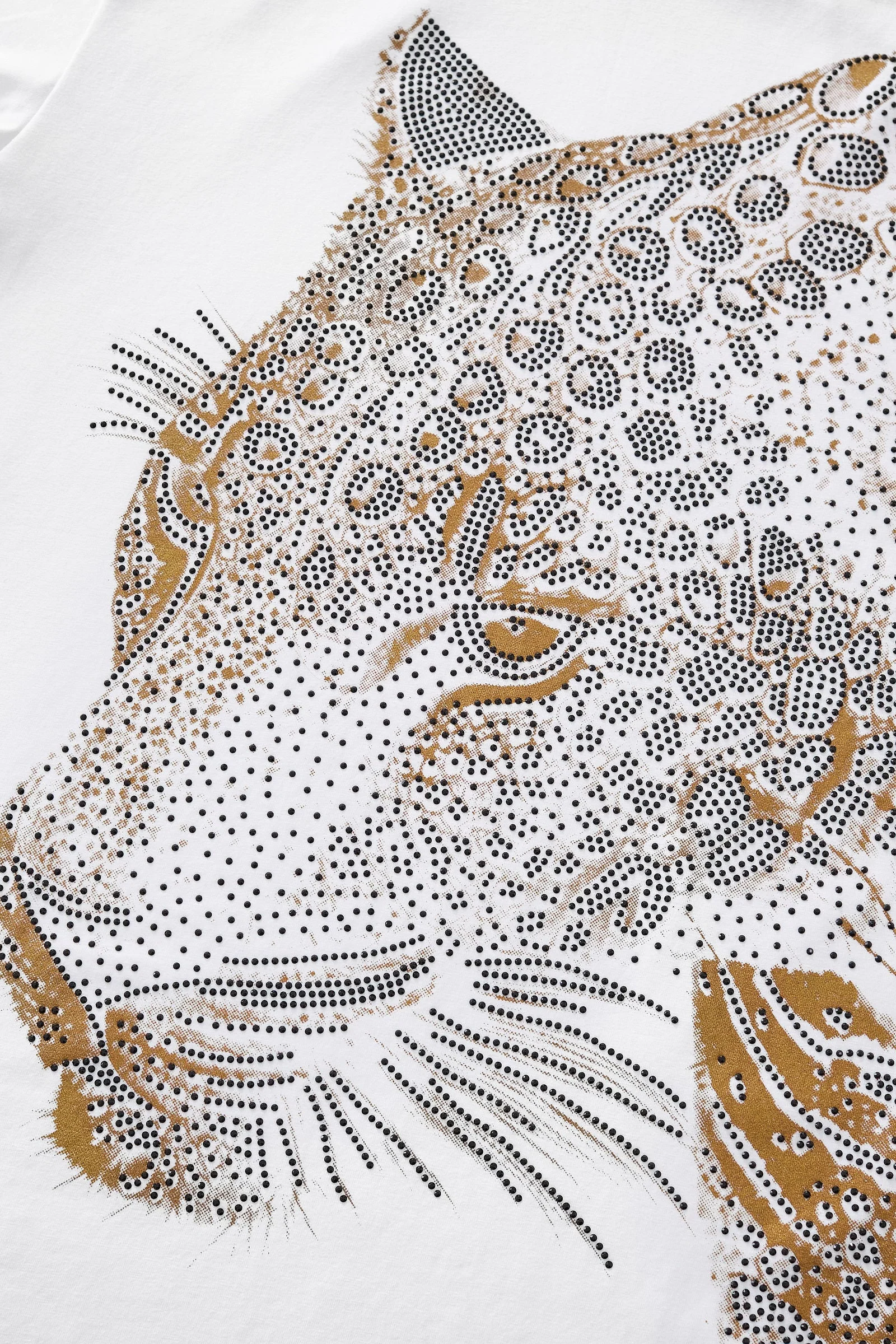 Imperial Leopard Crystal SS Shirt WHITE - Image 7