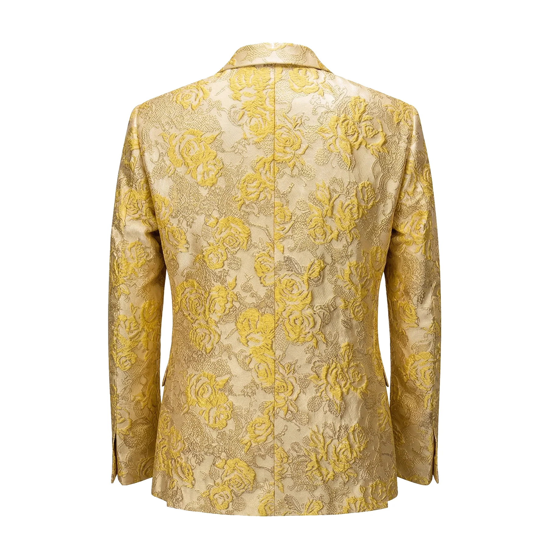 Inserch Gold Floral Jacquard Blazer - Image 2
