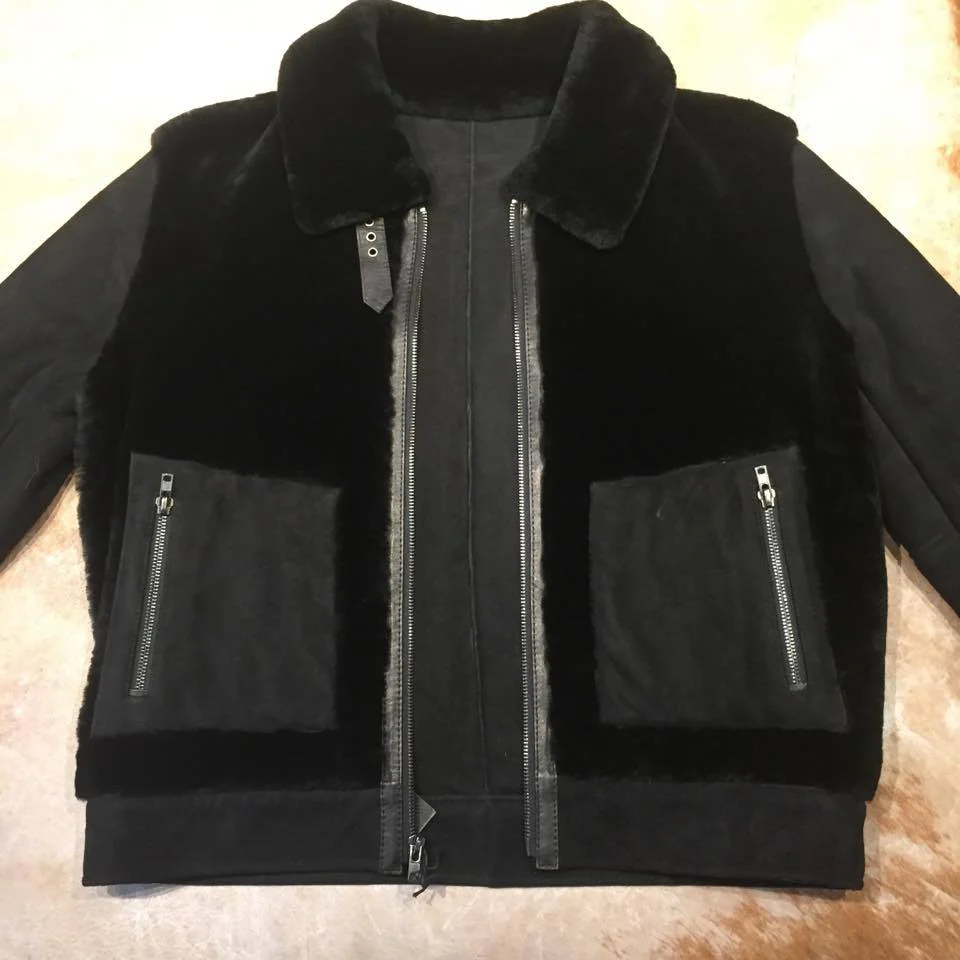 Jakewood Mouton Jet Black Shearling Jacket - Image 5