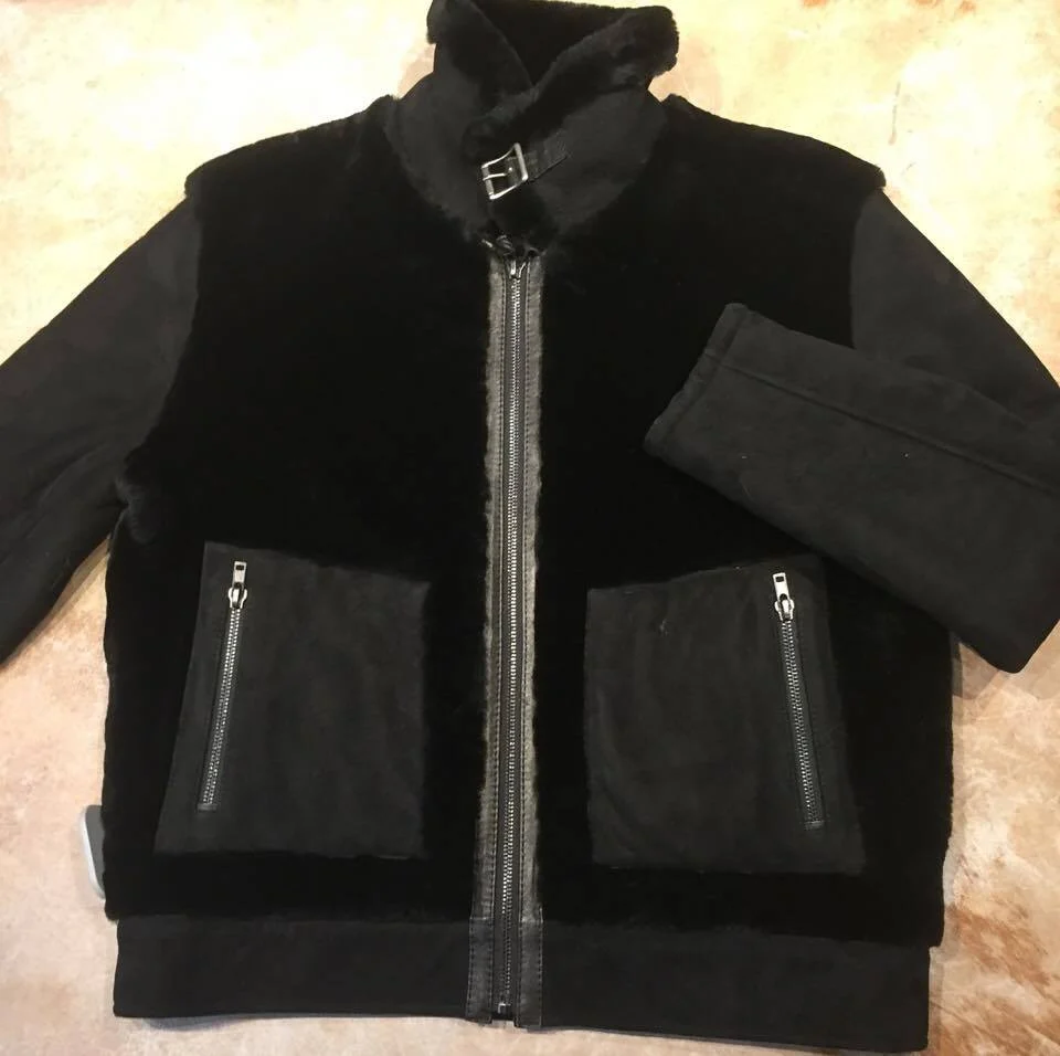 Jakewood Mouton Jet Black Shearling Jacket - Image 6