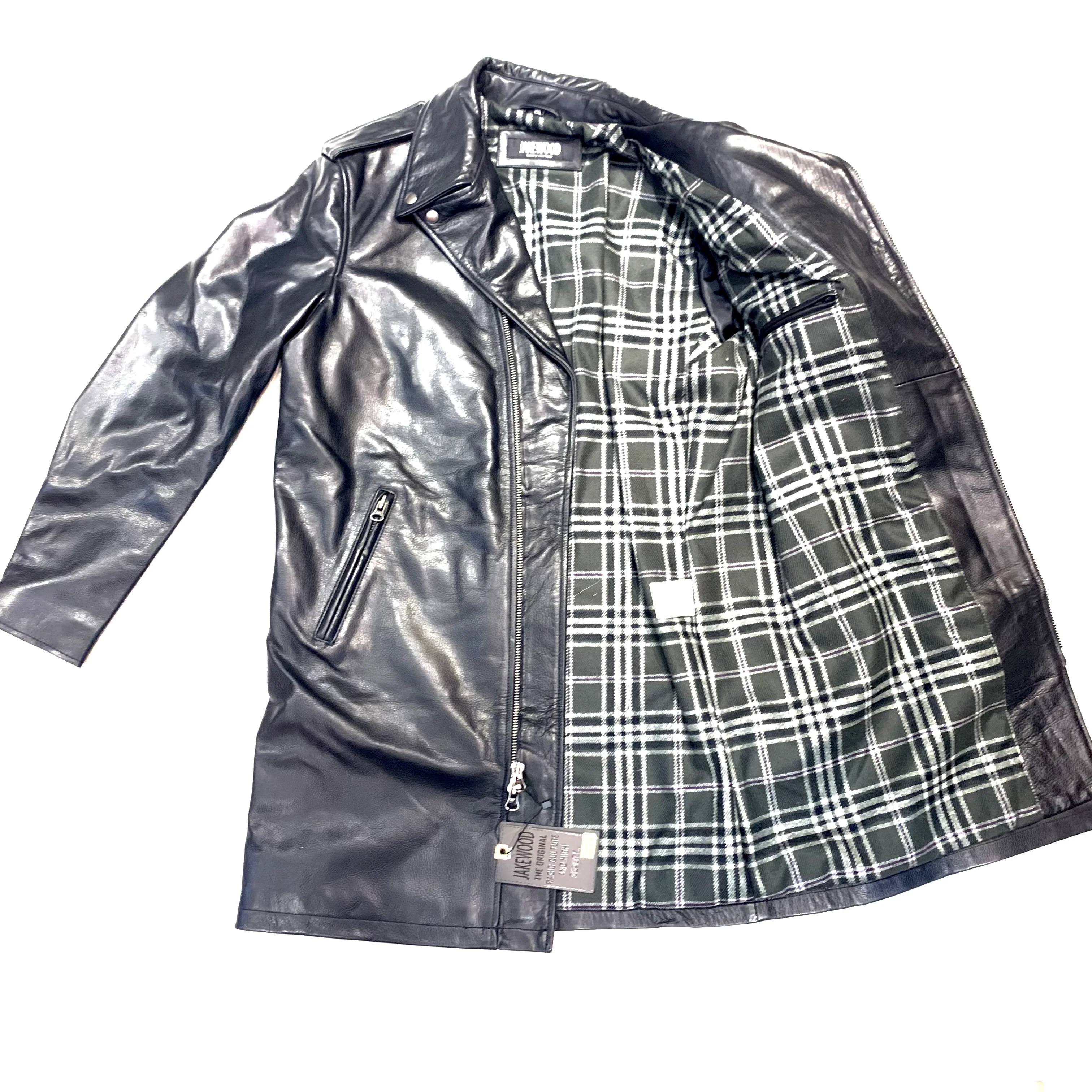 Jakewood Deep Black Lambskin Trench Coat - Image 3