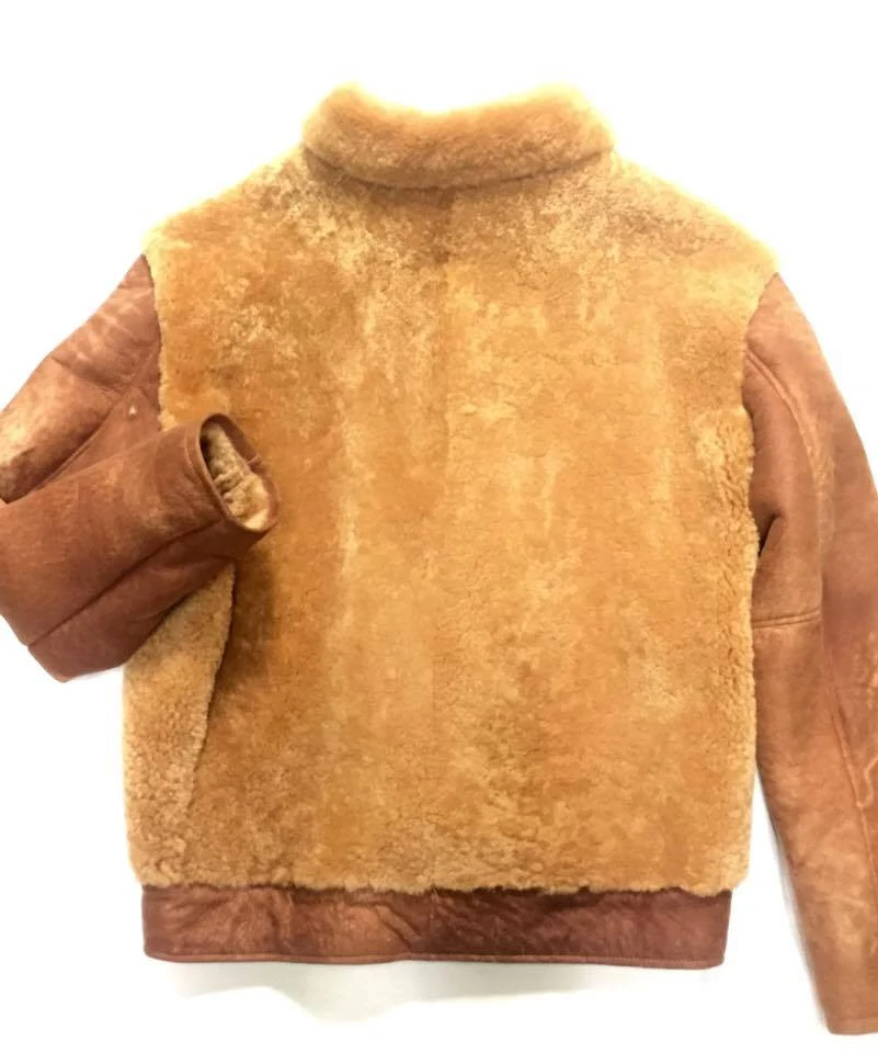 Jakewood Dune Suede Finish Shearling Bomber Jacket - Image 5