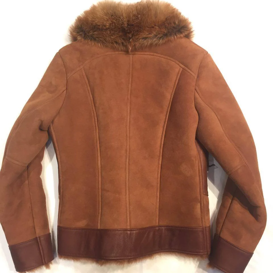 Jakewood Tobacco Red Fox Collar Shearling - Image 3