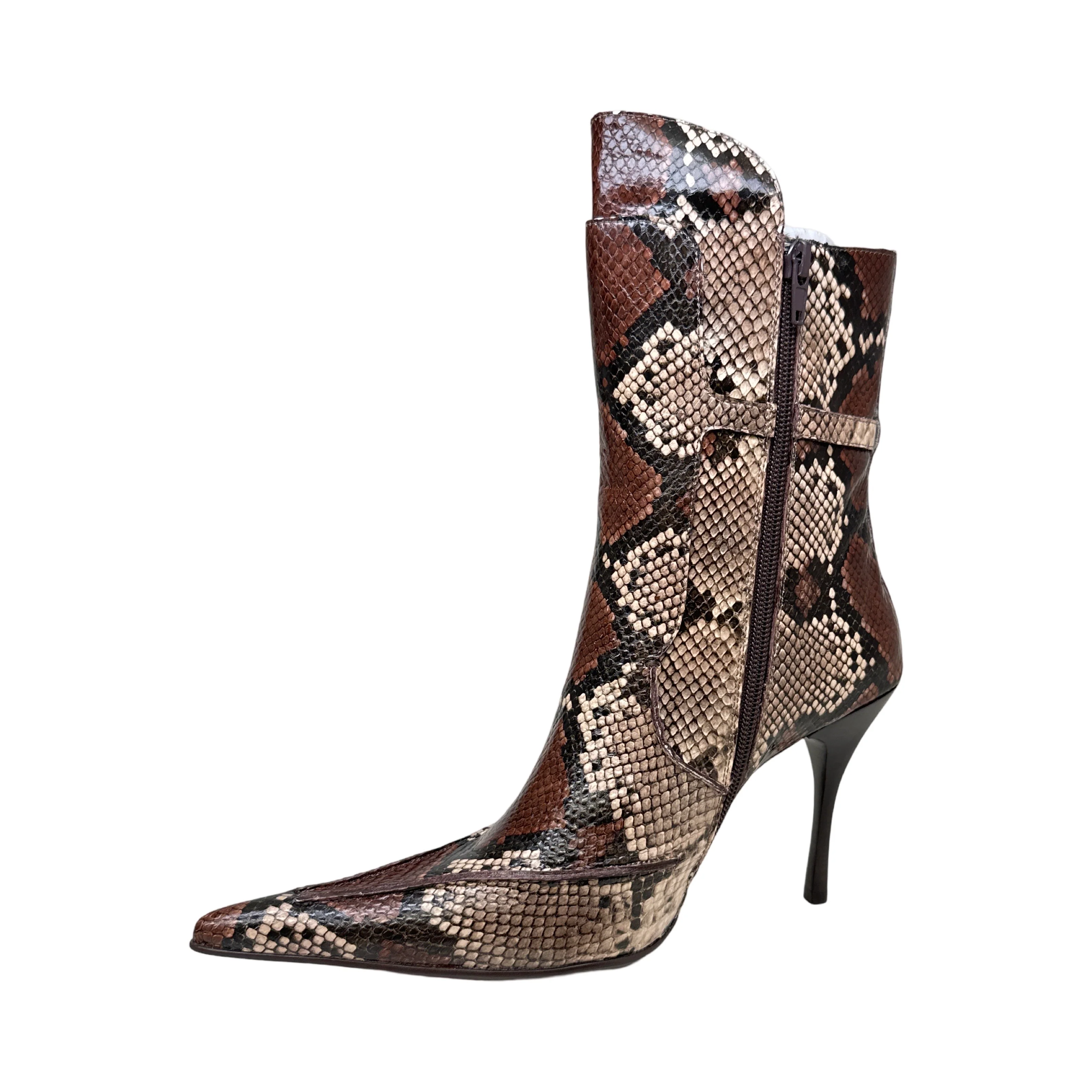Jeffrey Campbell Beige Python Pointed Toe Heels - Image 3