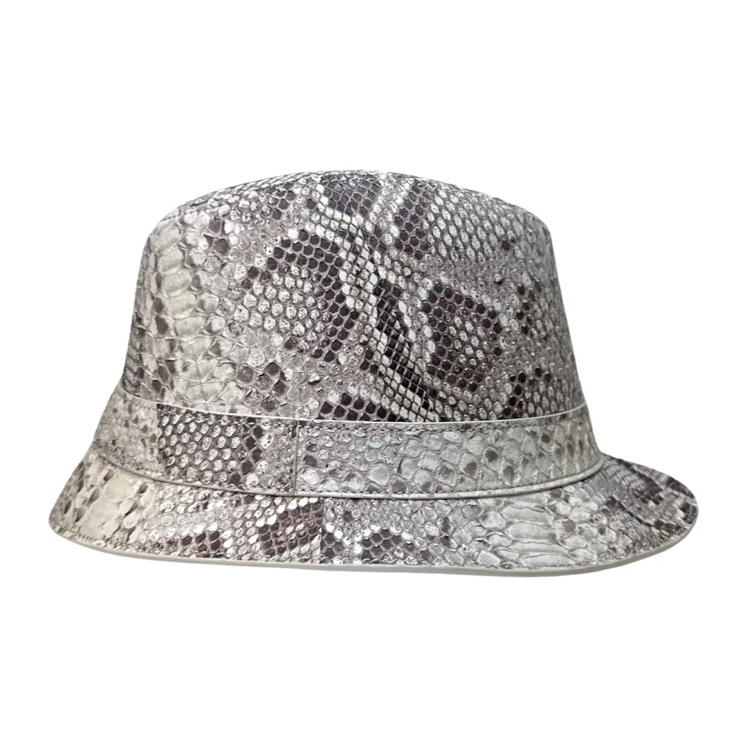 Kashani All Over Natural Python Fedora Hat - Image 3