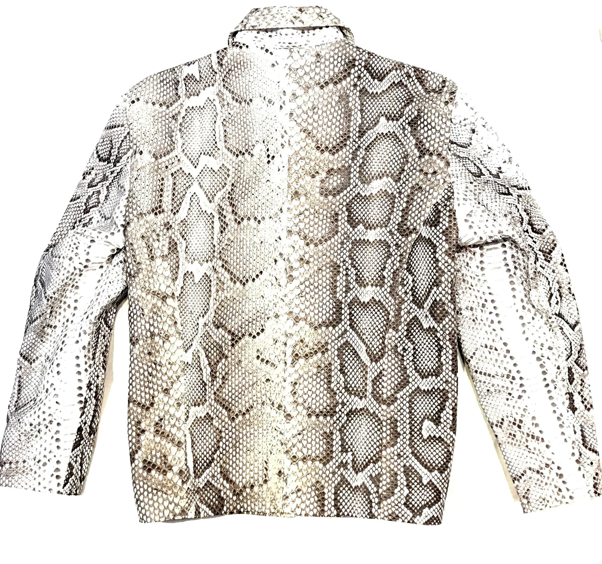 Kashani All-Over Python Skin Bomber Jacket - Image 4