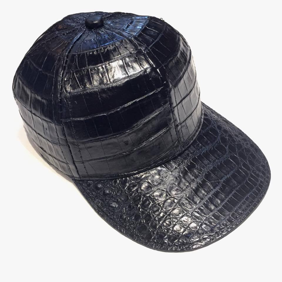 Kashani Black All Over Alligator body Strap-back Hat