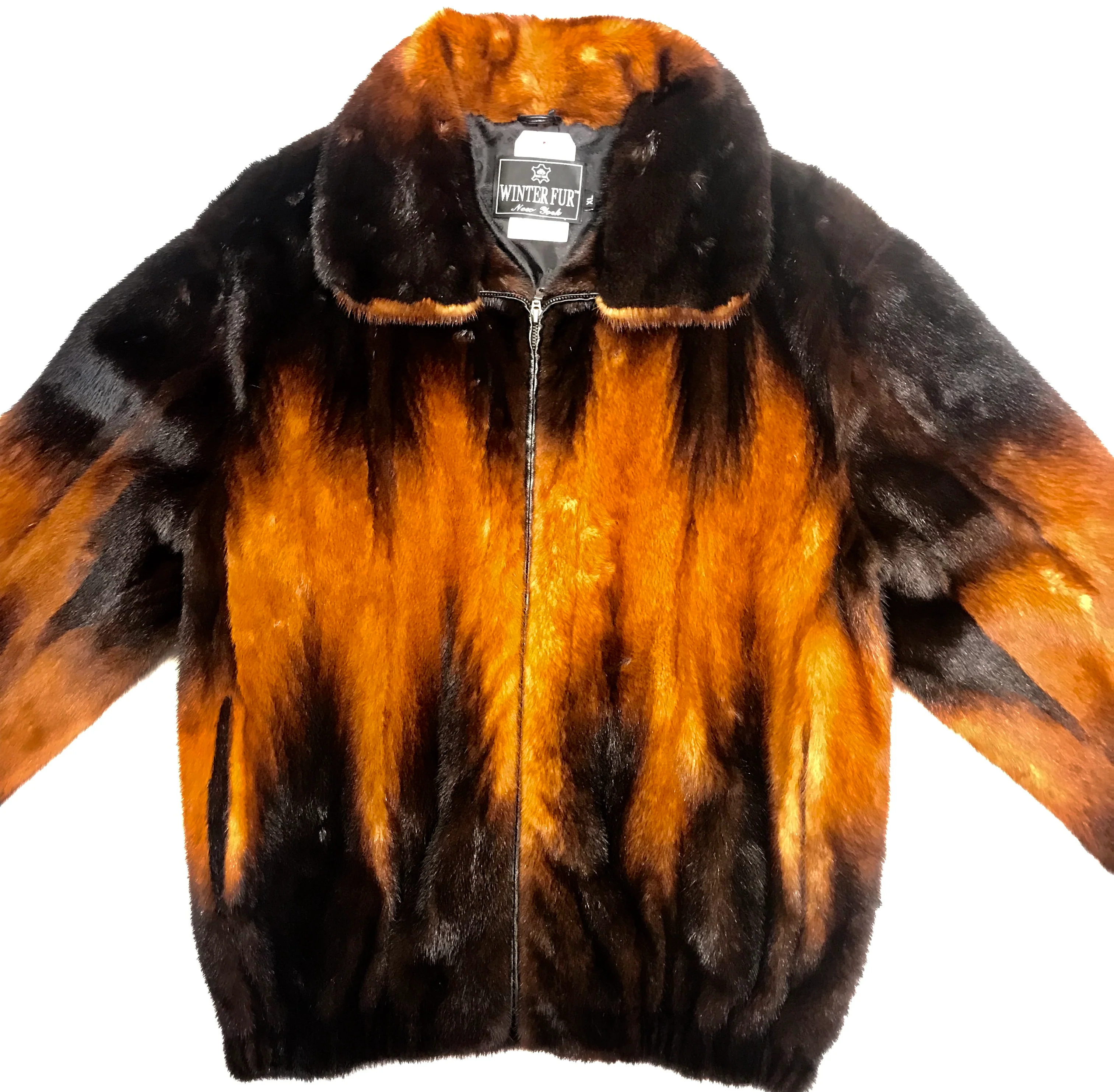 Kashani Cognac Full Mink Fur Coat - Image 2