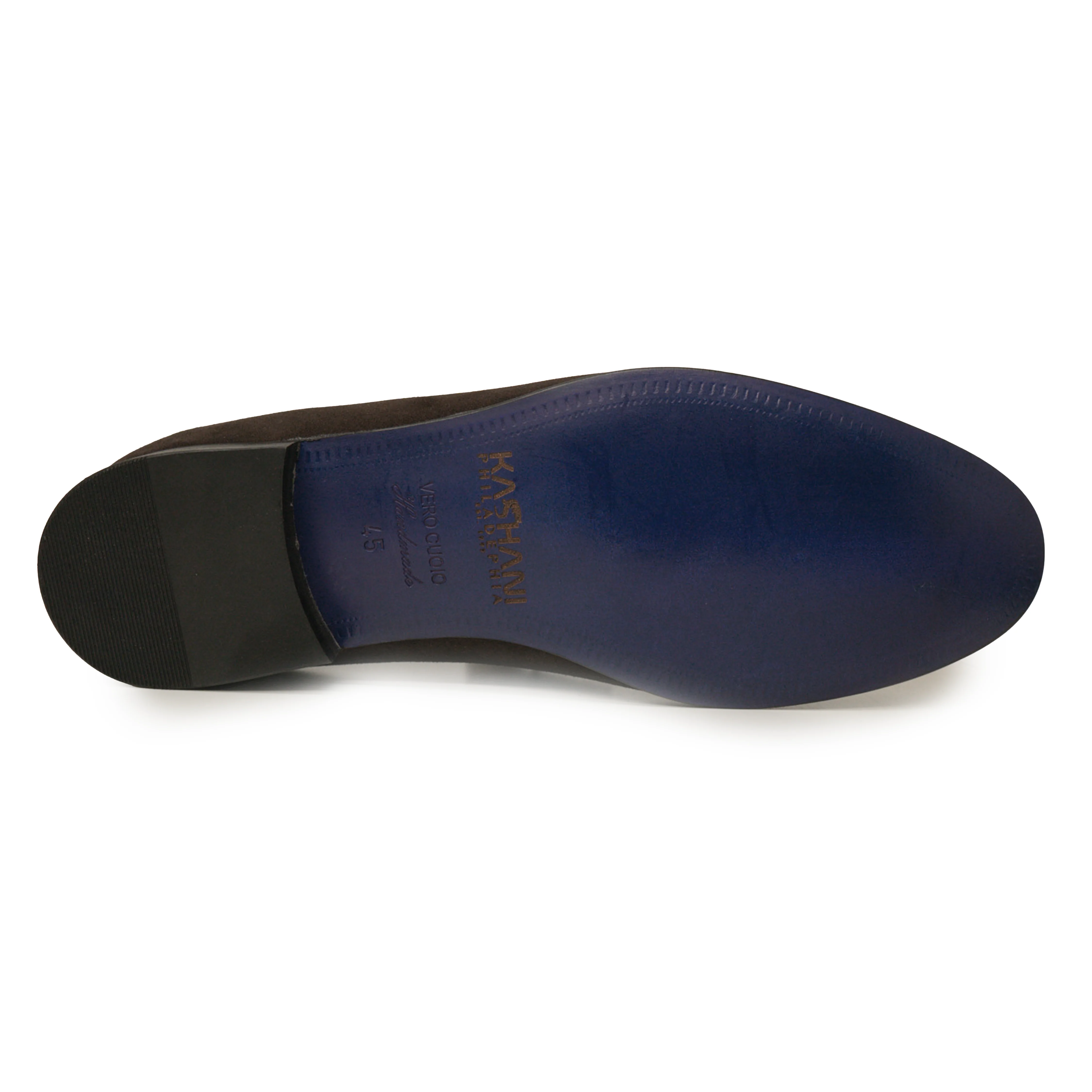 Kashani Dark Brown Suede Penny Loafers - Image 5