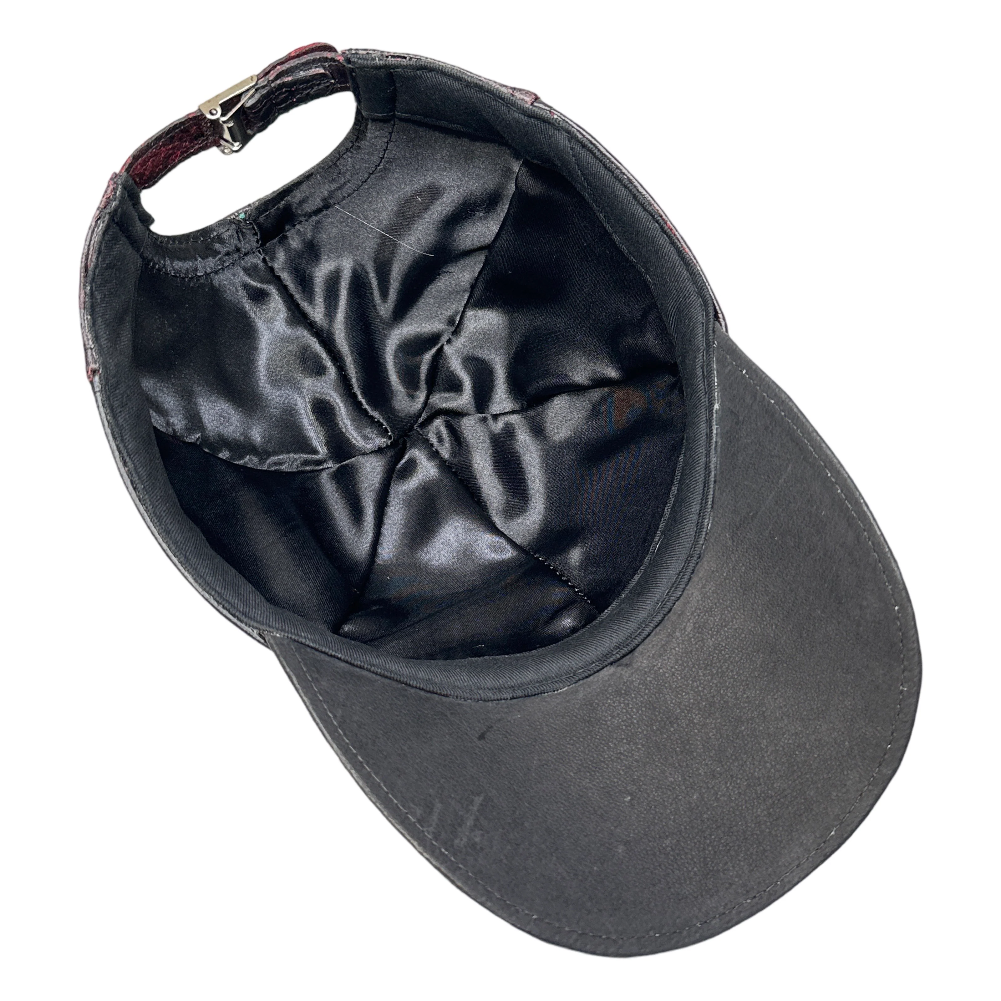 Kashani Black Cherry Alligator / Ostrich Quill Baseball Cap - Image 6