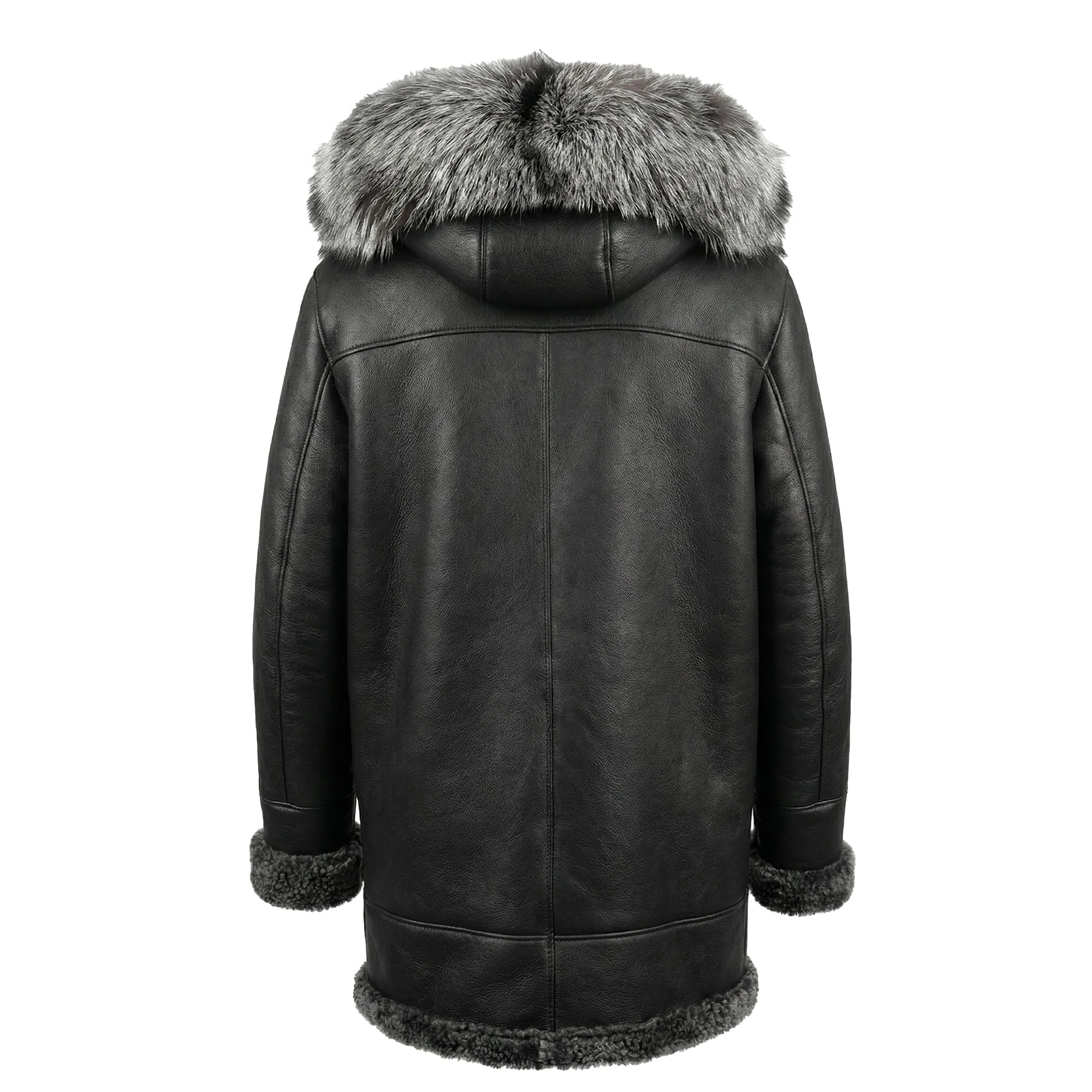 Kashani Black Ice Shearling Coat - Image 2