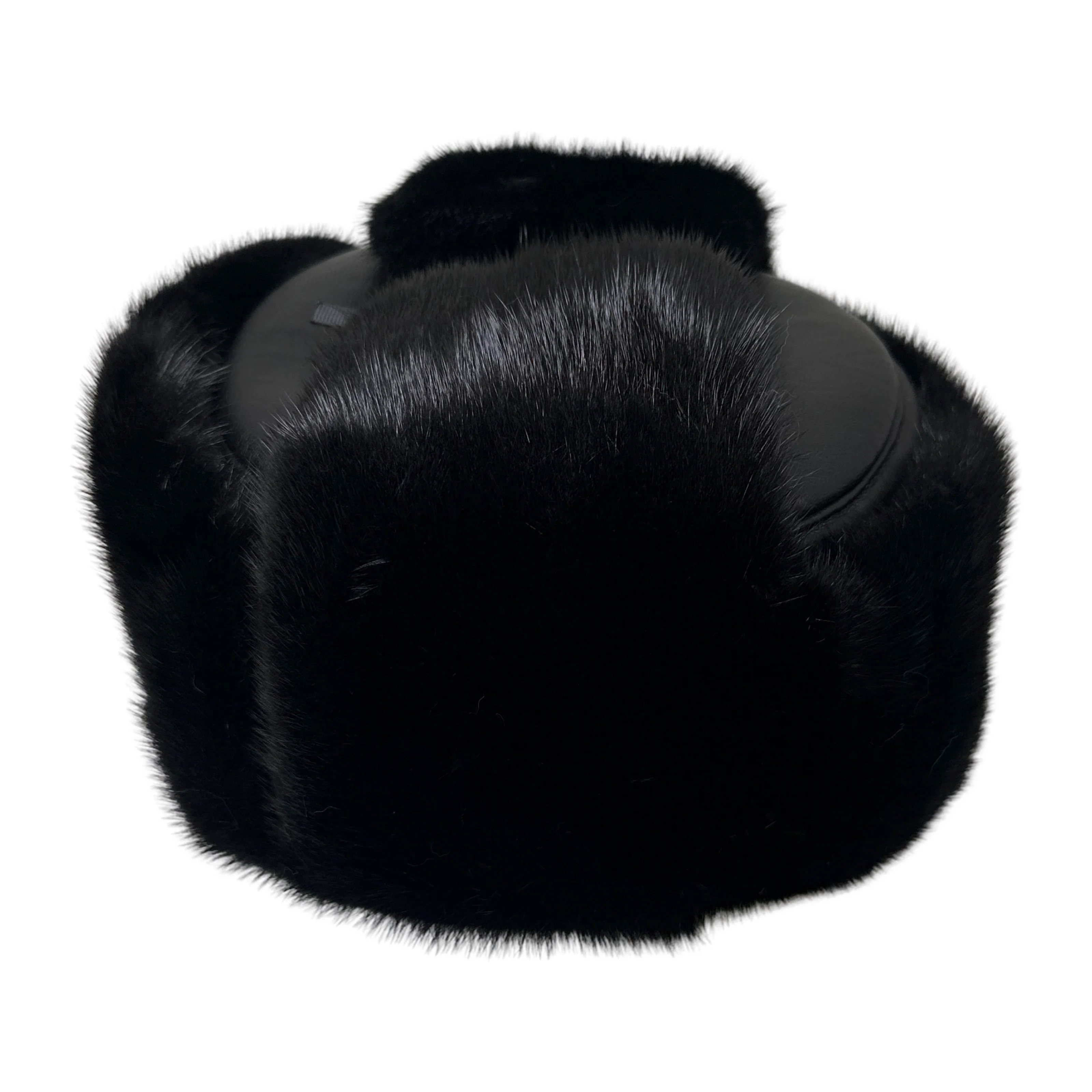 Kashani Black Mink Ushanka Hat - Image 3