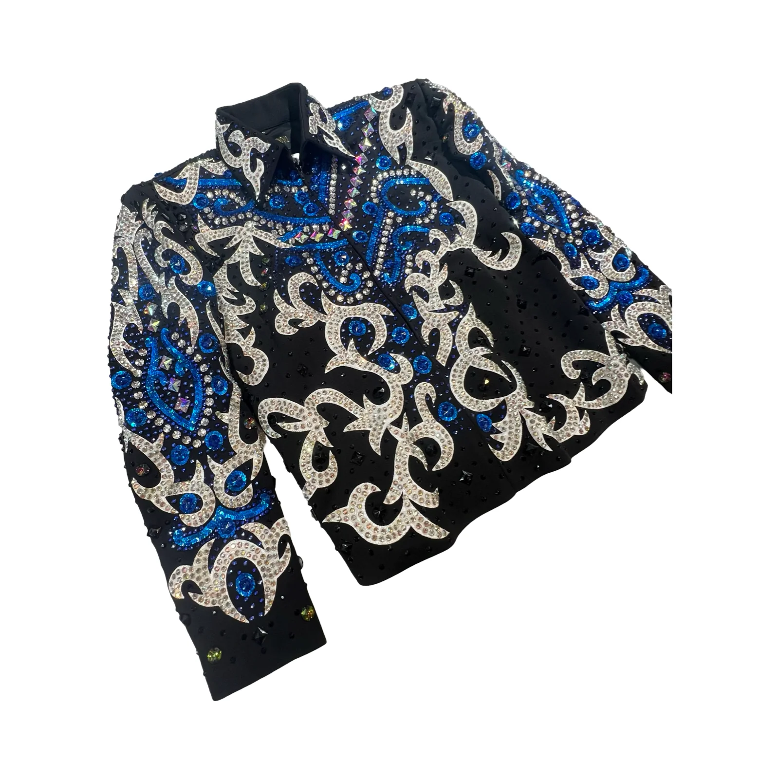 Kashani Blue Two Tone Hyper Crystal Jacket - Image 3