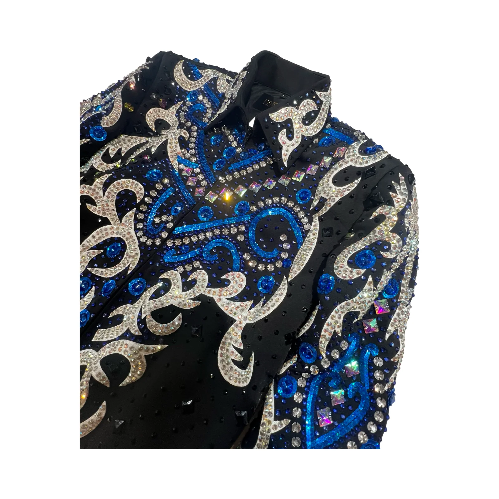 Kashani Blue Two Tone Hyper Crystal Jacket - Image 8