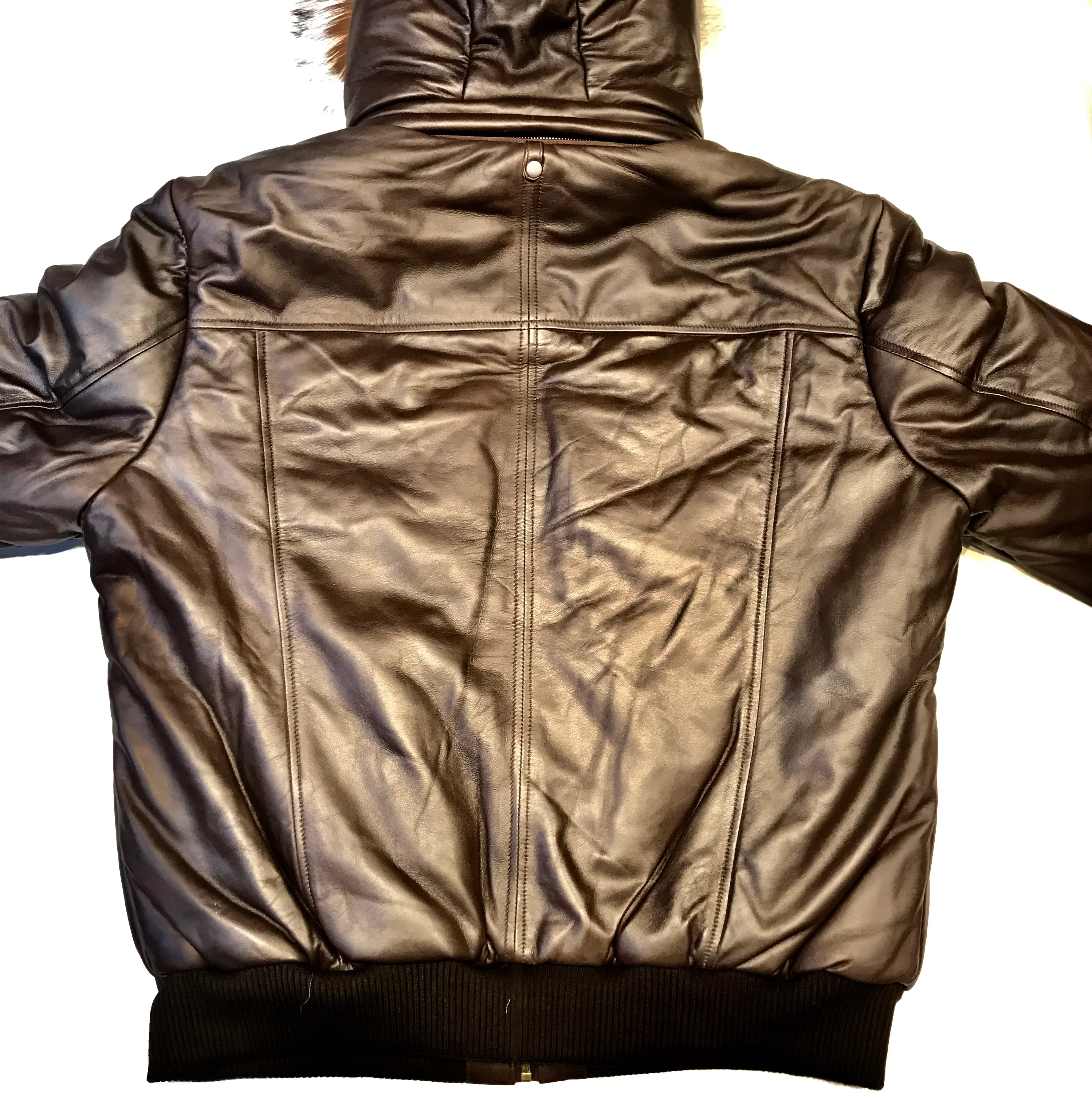 Kashani Brown Fox Fur Lambskin Parka Jacket - Image 6