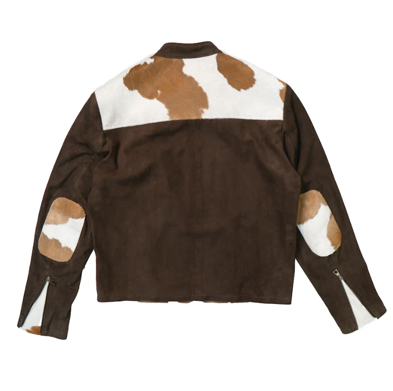 Kashani Brown Pony Hair Suede Jacket - Image 3