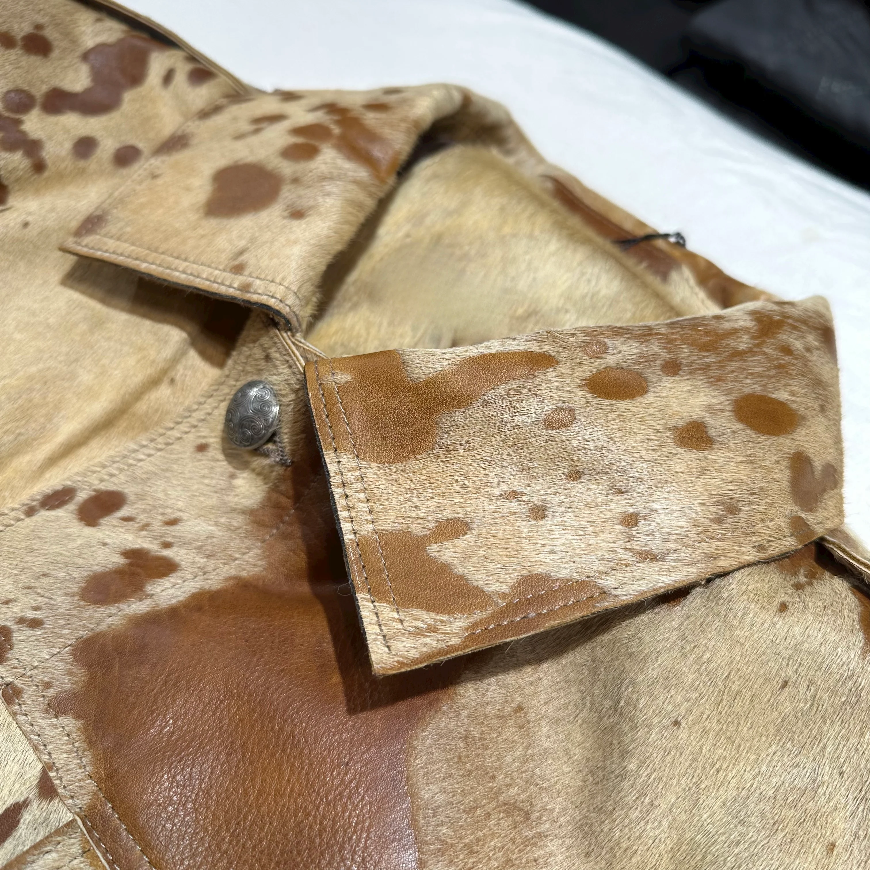 Kashani Button Up Natural Cavallino Pony Hair Jacket - Image 4