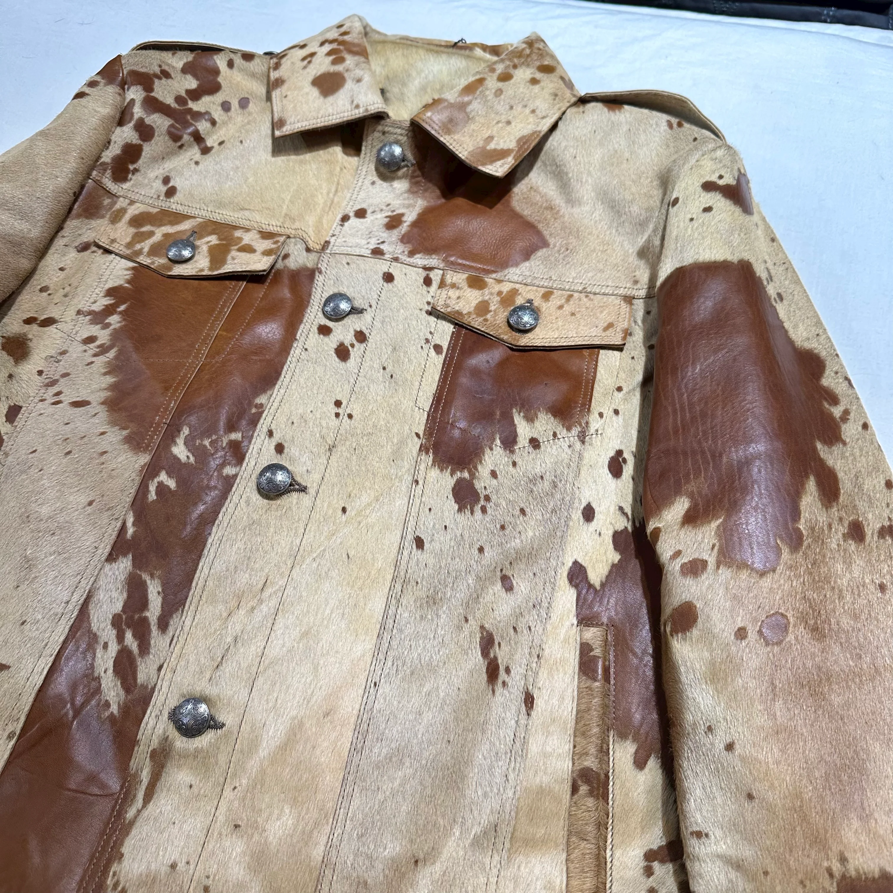 Kashani Button Up Natural Cavallino Pony Hair Jacket - Image 5