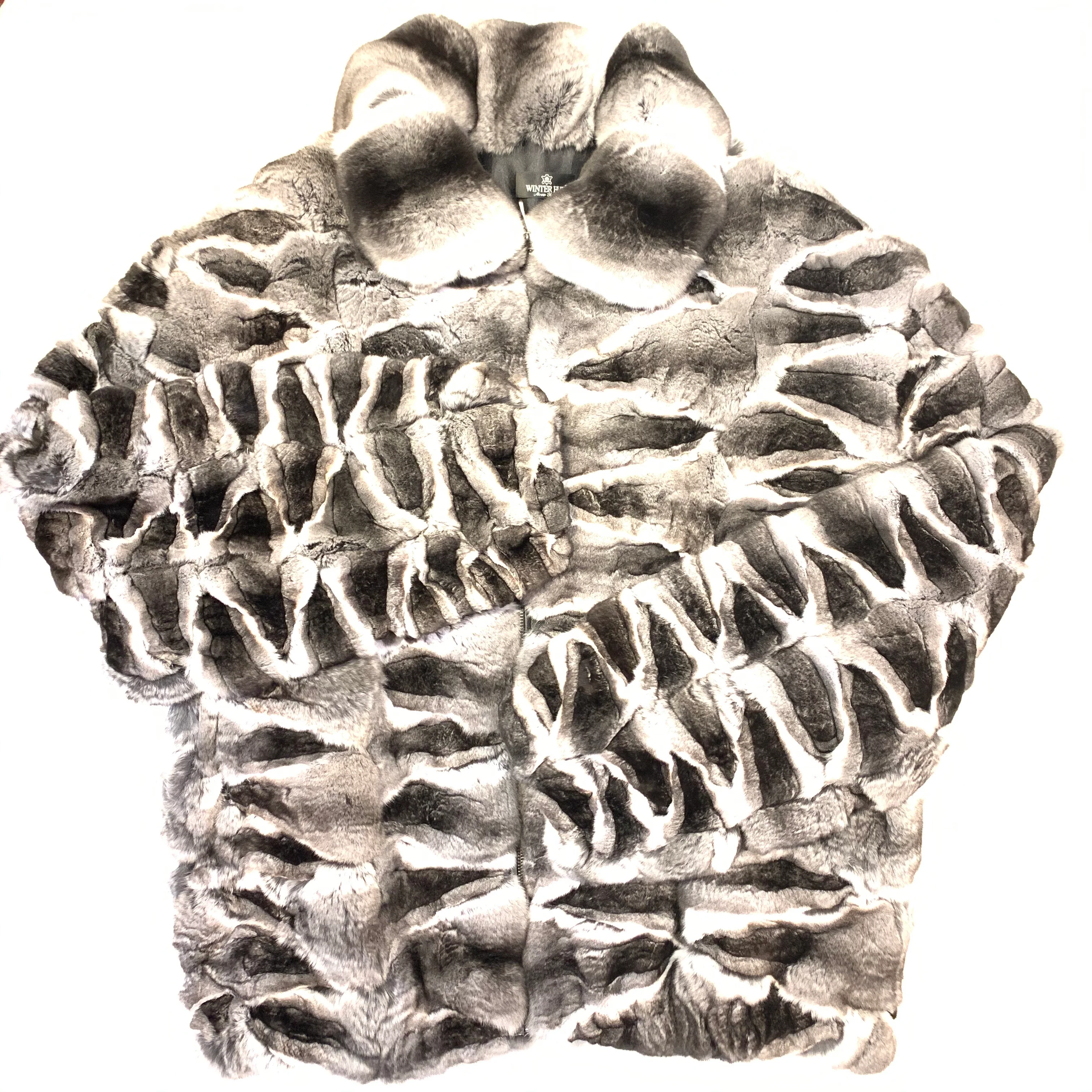 Kashani Men's Chinchilla Bomber Fur Coat - Image 6