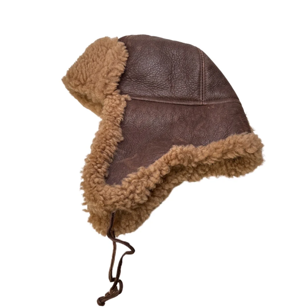 Kashani Chocolate Brown Shearling Aviator Hat - Image 10