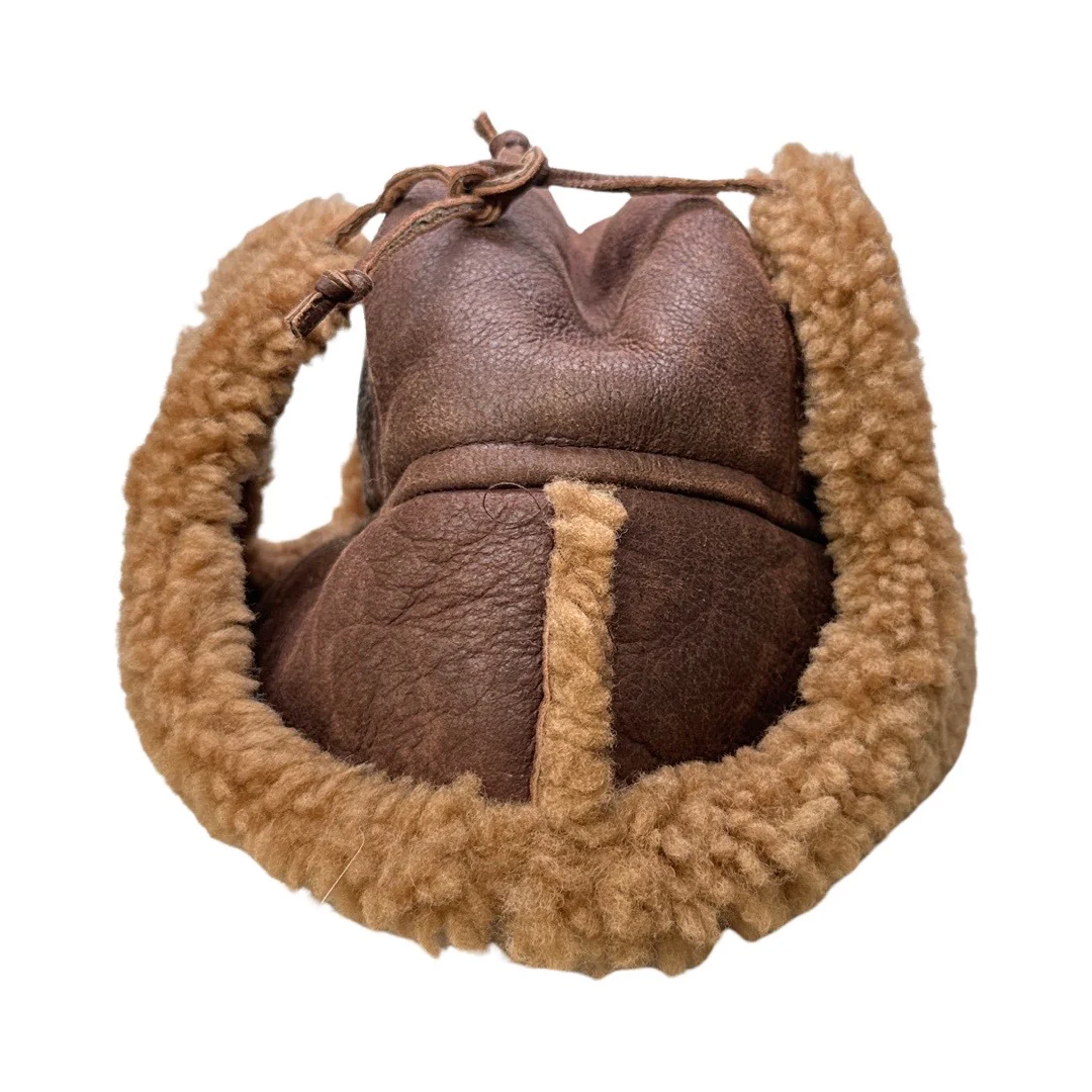 Kashani Chocolate Brown Shearling Aviator Hat - Image 5