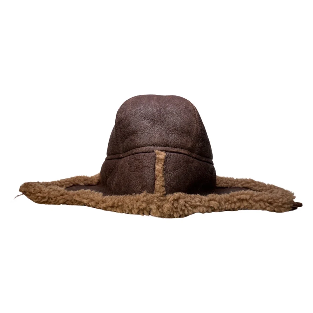 Kashani Chocolate Brown Shearling Aviator Hat - Image 8