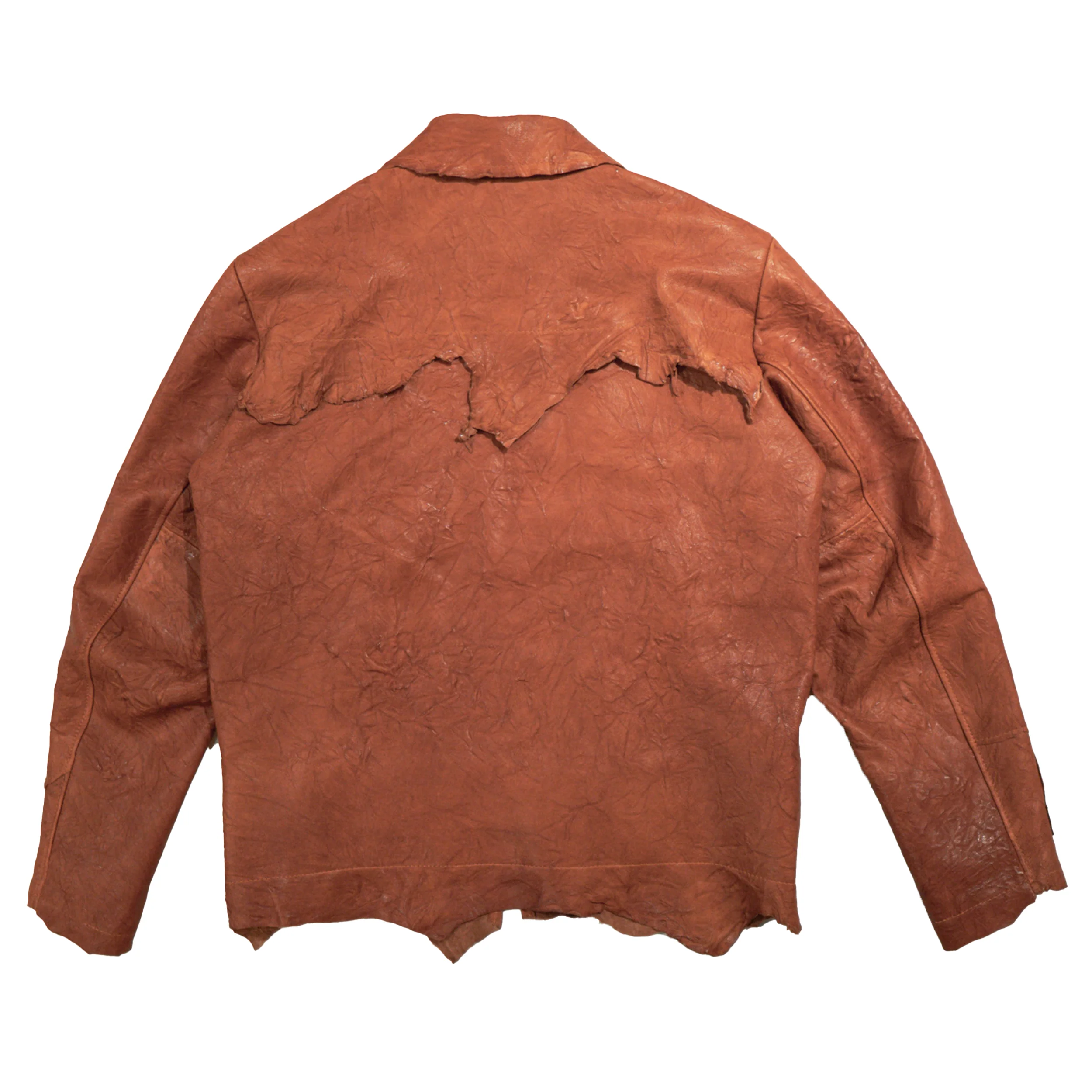 Kashani Cognac Raw Cut Hornback Alligator Jacket - Image 4