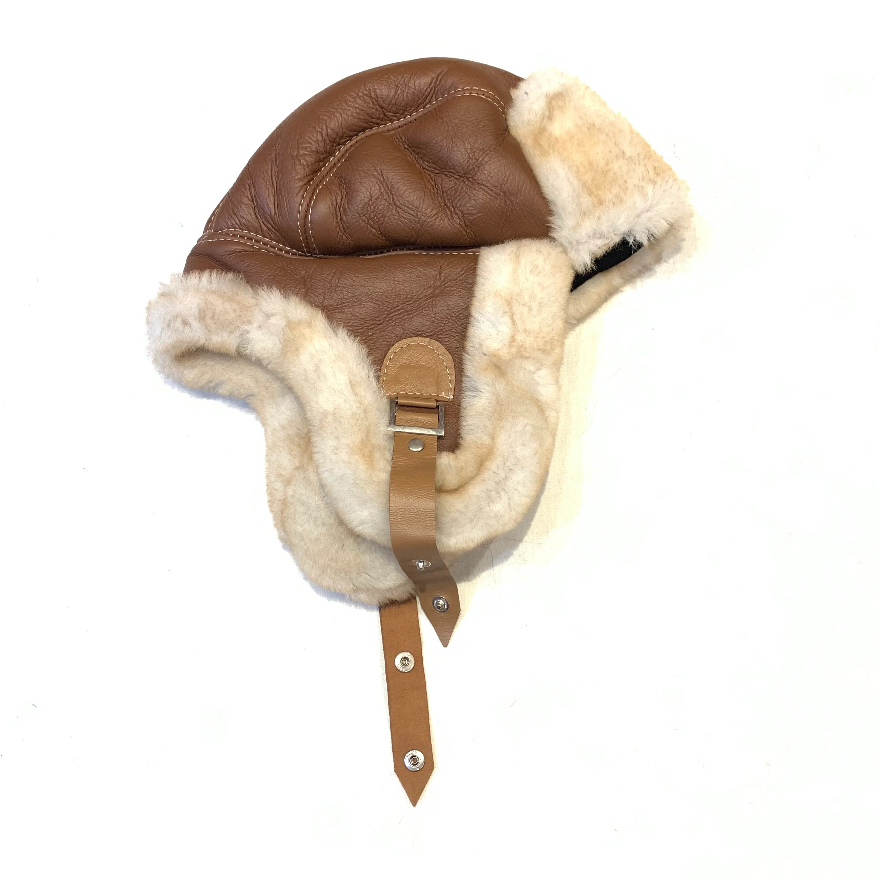 Kashani Cognac Shearling Aviator Hat - Image 2