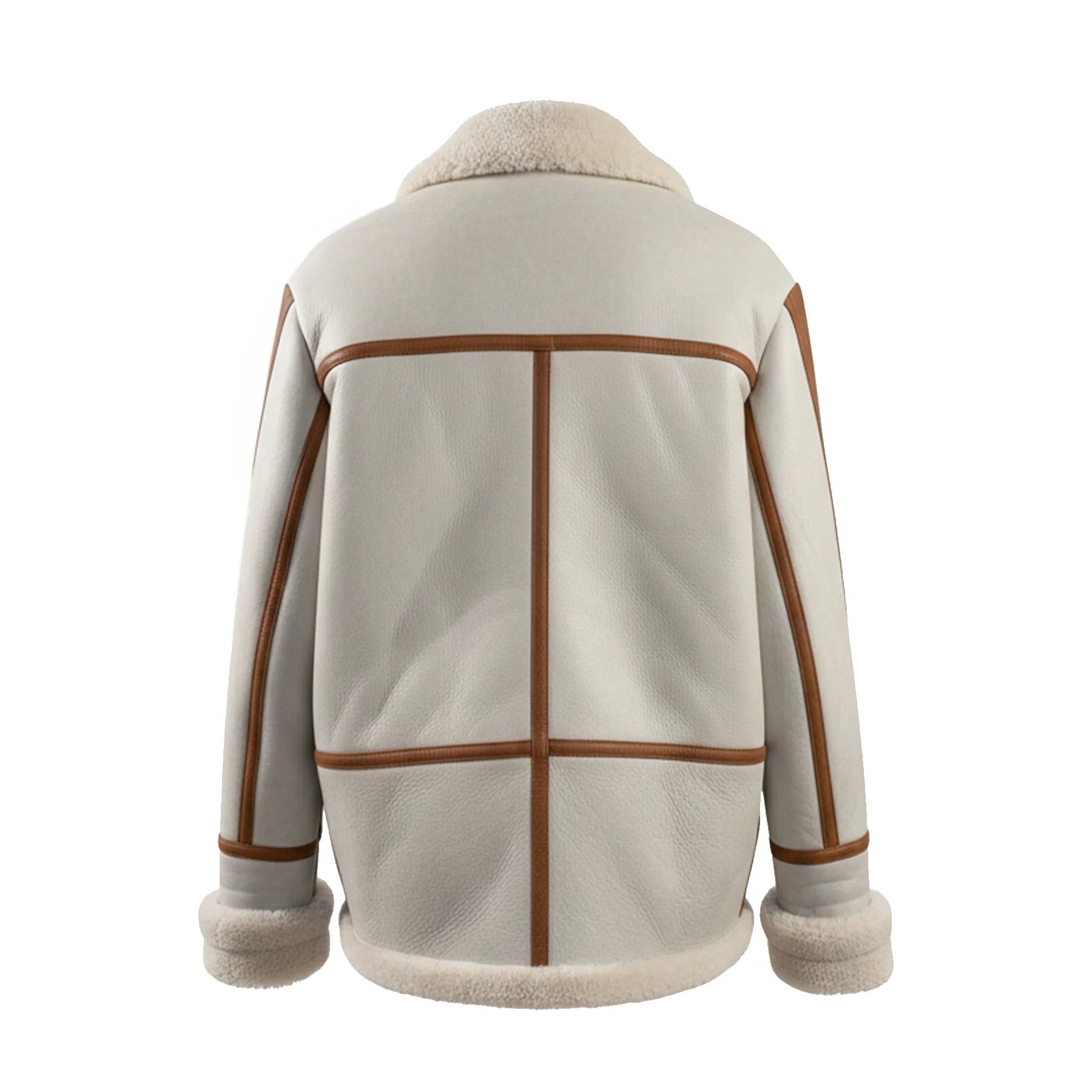 Kashani Cream / Cognac Shearling Coat - Image 2