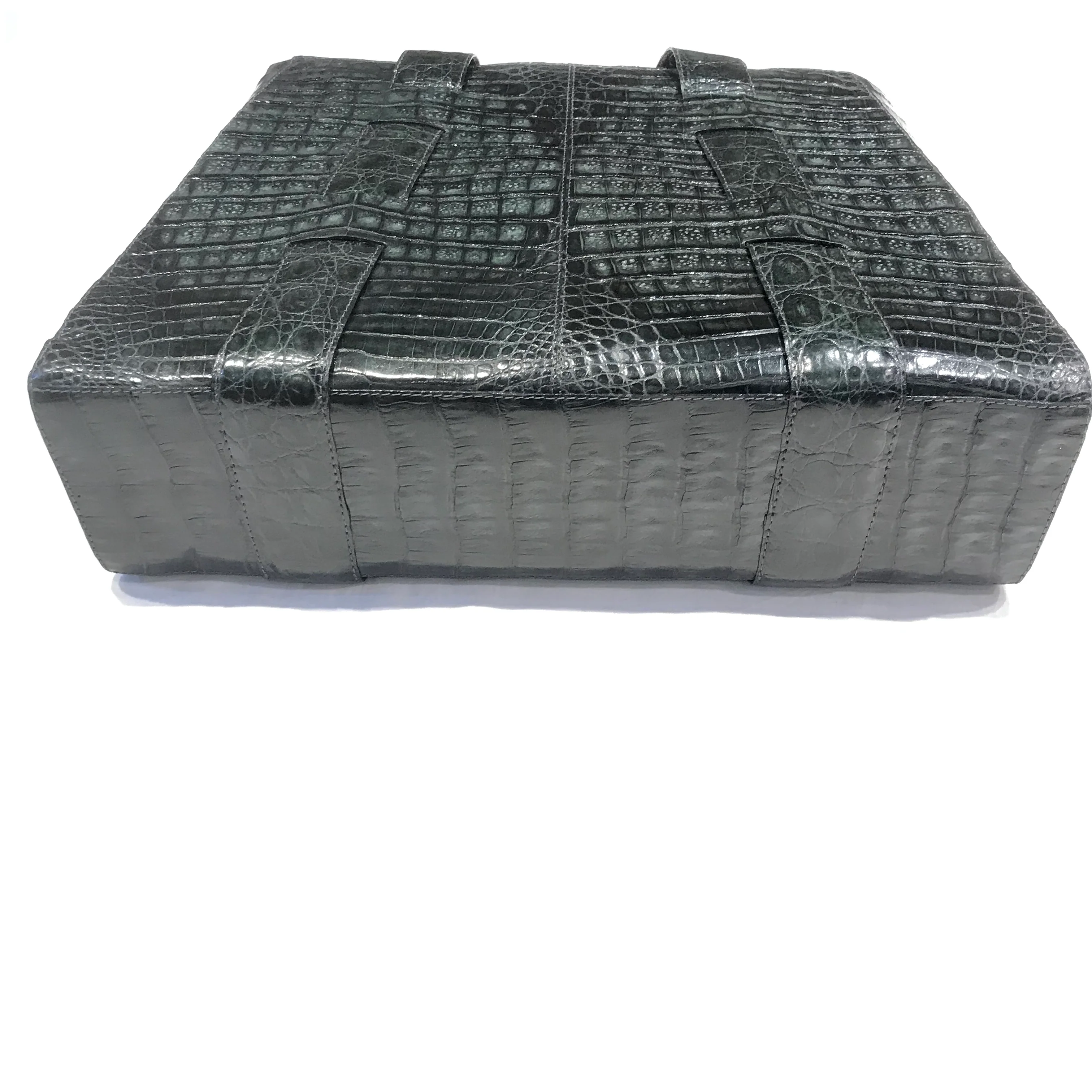 Kashani Forest Green All Over Alligator Purse Handbag - Image 7