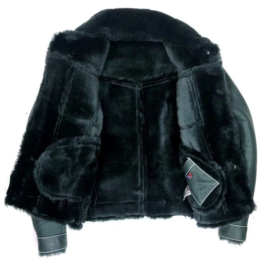 Kashani Forest Green Button Up Shearling Jacket - Image 2