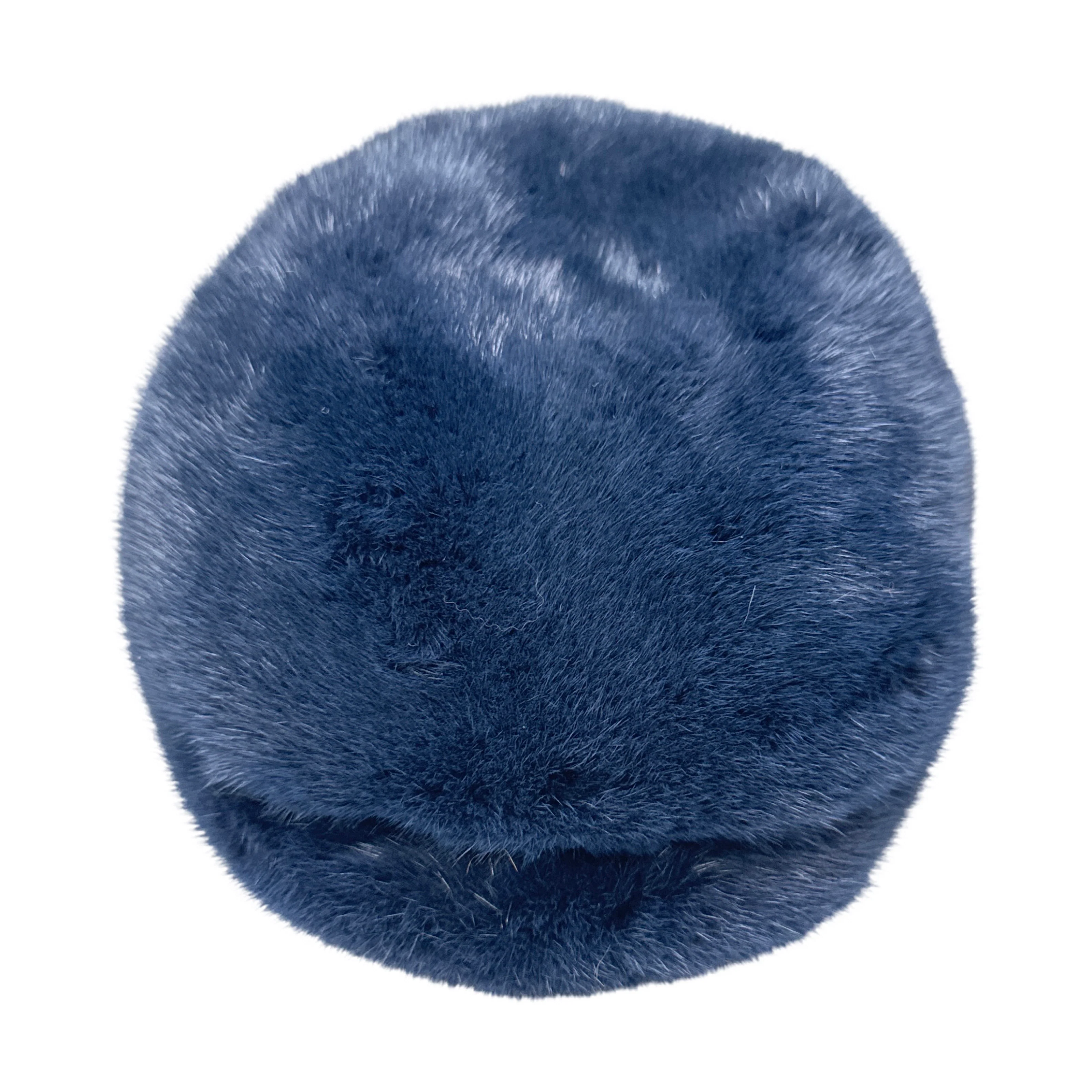 Kashani Full Mink Navy Herringbone Cap - Image 3