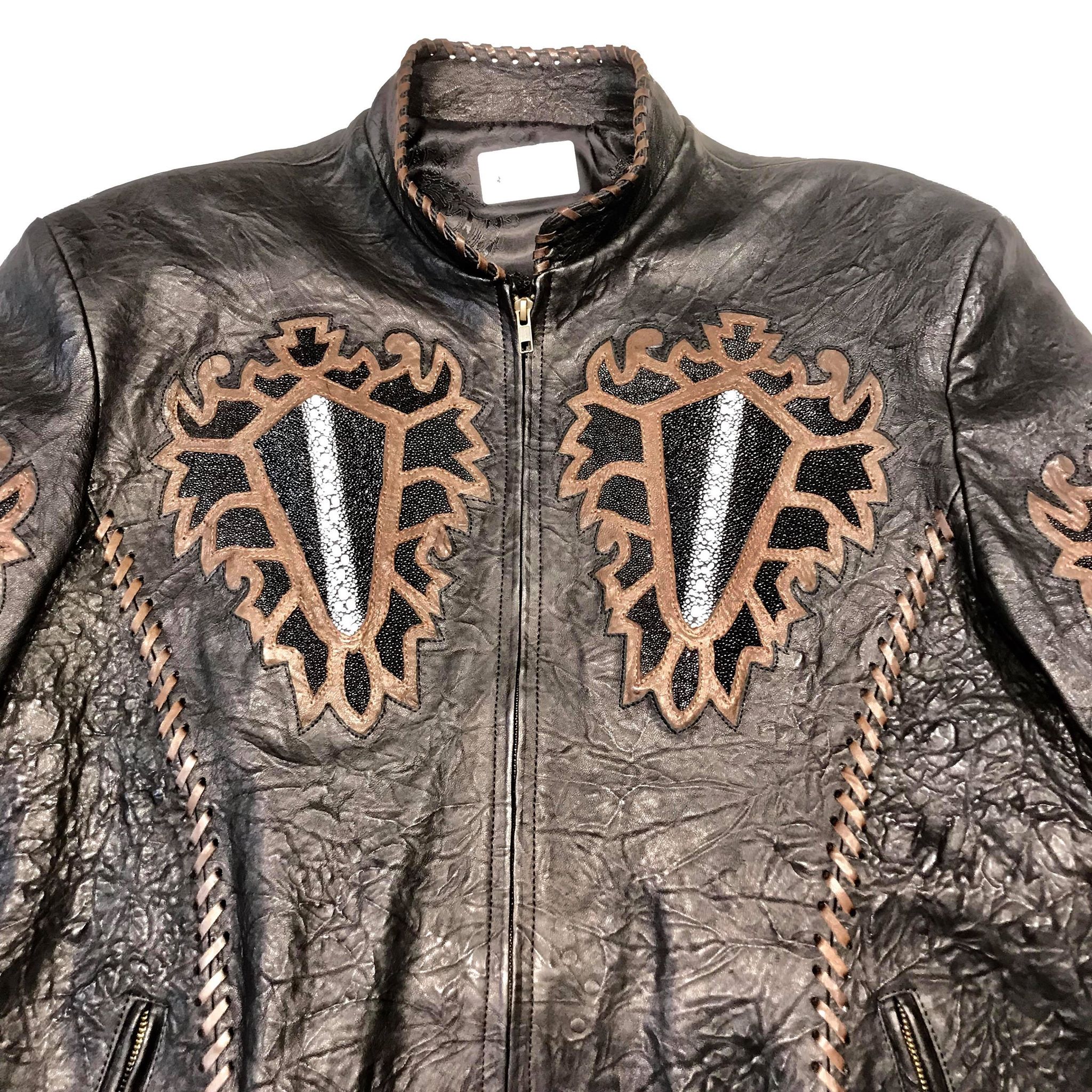 Kashani Hand Crafted Stingray Lambskin Jacket - Image 2