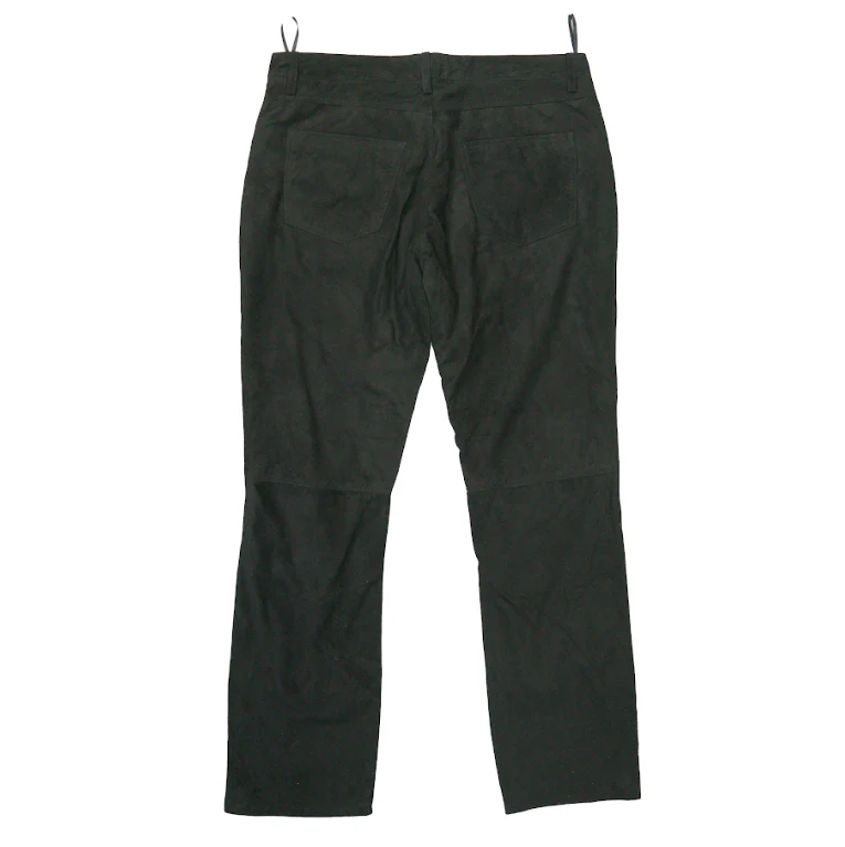 Kashani Men's Black Suede Straight Cut Pants - Image 3