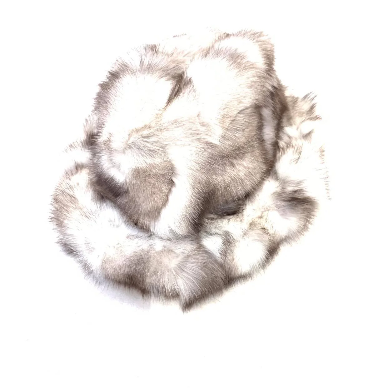 Kashani Men's Natural Blue Fox Fur Top Hat - Image 2